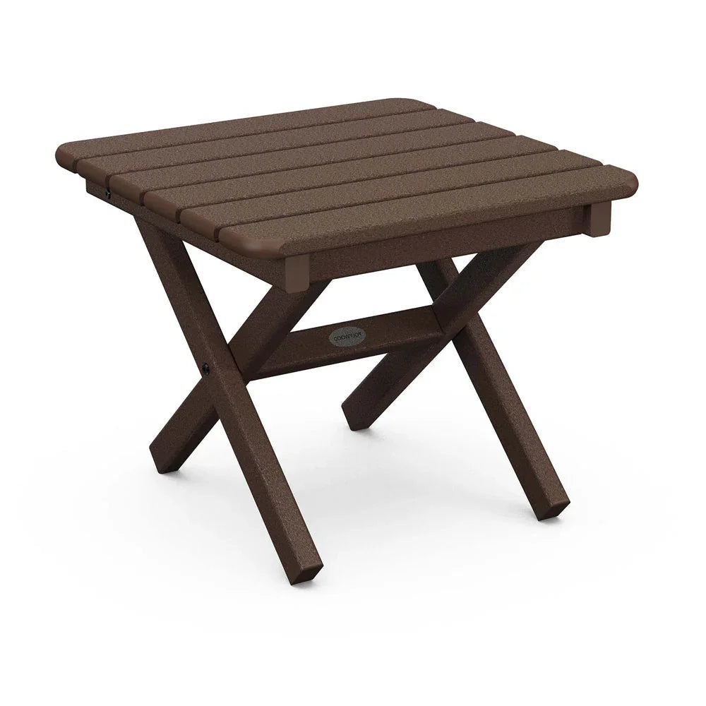POLYWOOD 18" Square Side Table - Mahogany