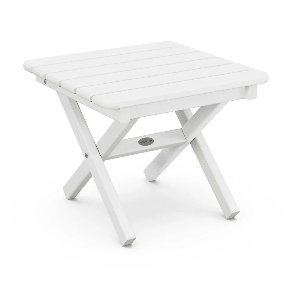 POLYWOOD 18" Square Side Table - White