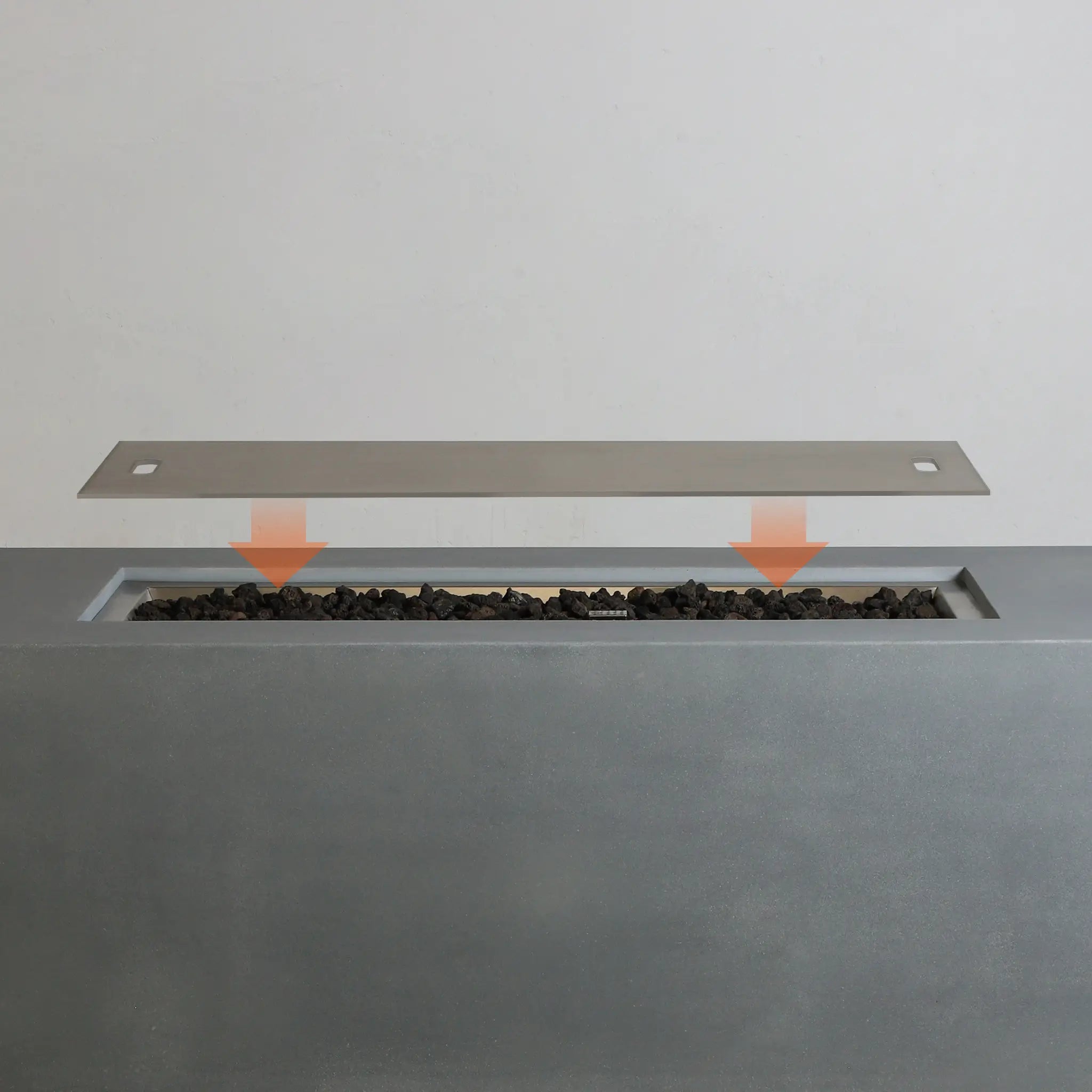 Beton Linear Stainless Steel Burner Cover