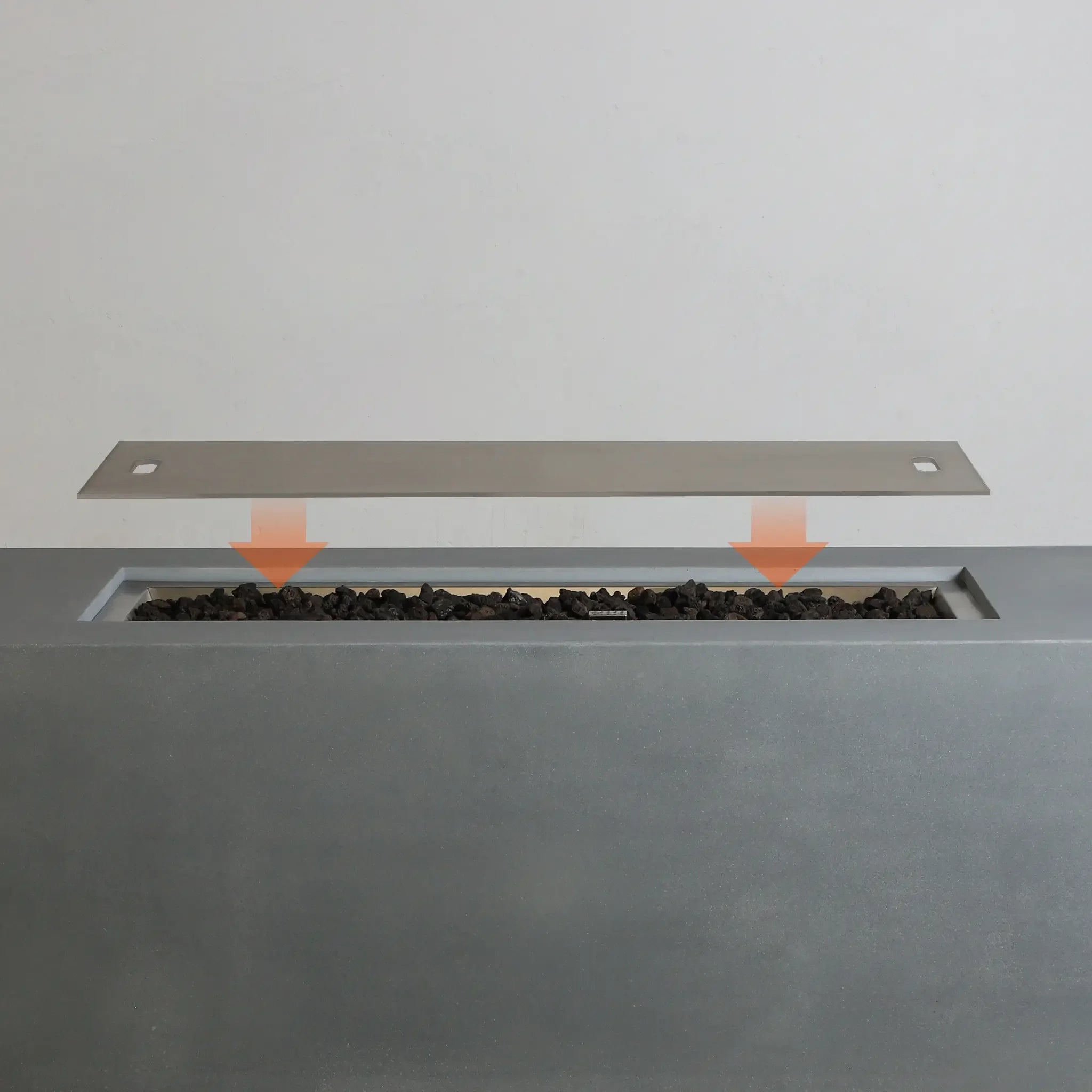 Beton Linear Stainless Steel Burner Cover