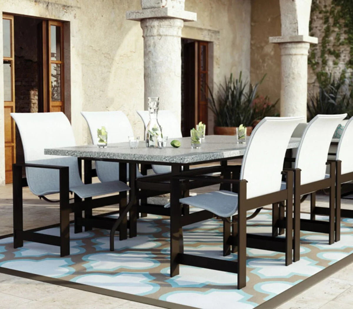 Stonegate 42" x 84" Rectangle Balcony Table 374284BSG by Homecrest