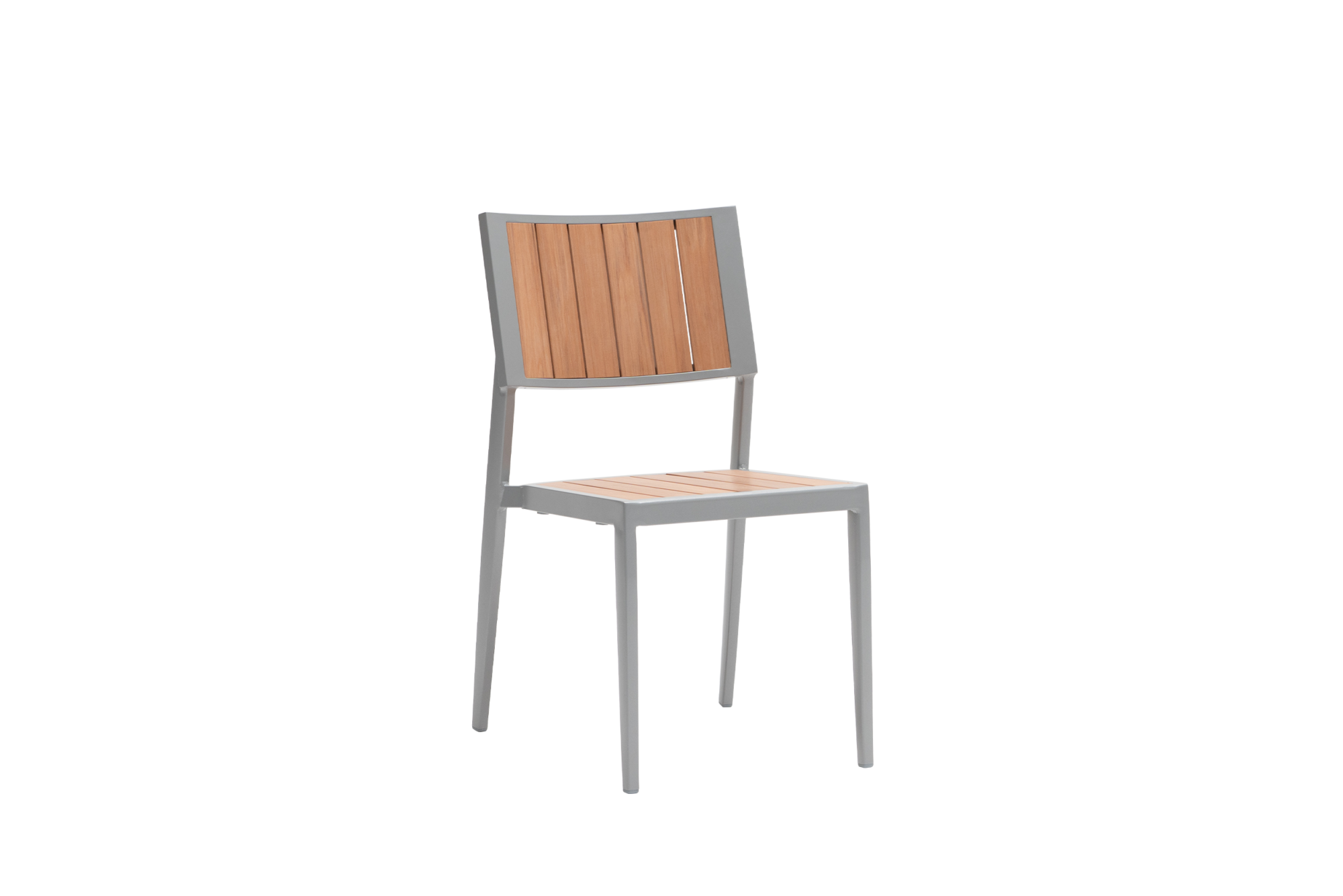 Avignon Dining Side Chair - Teak/Silver