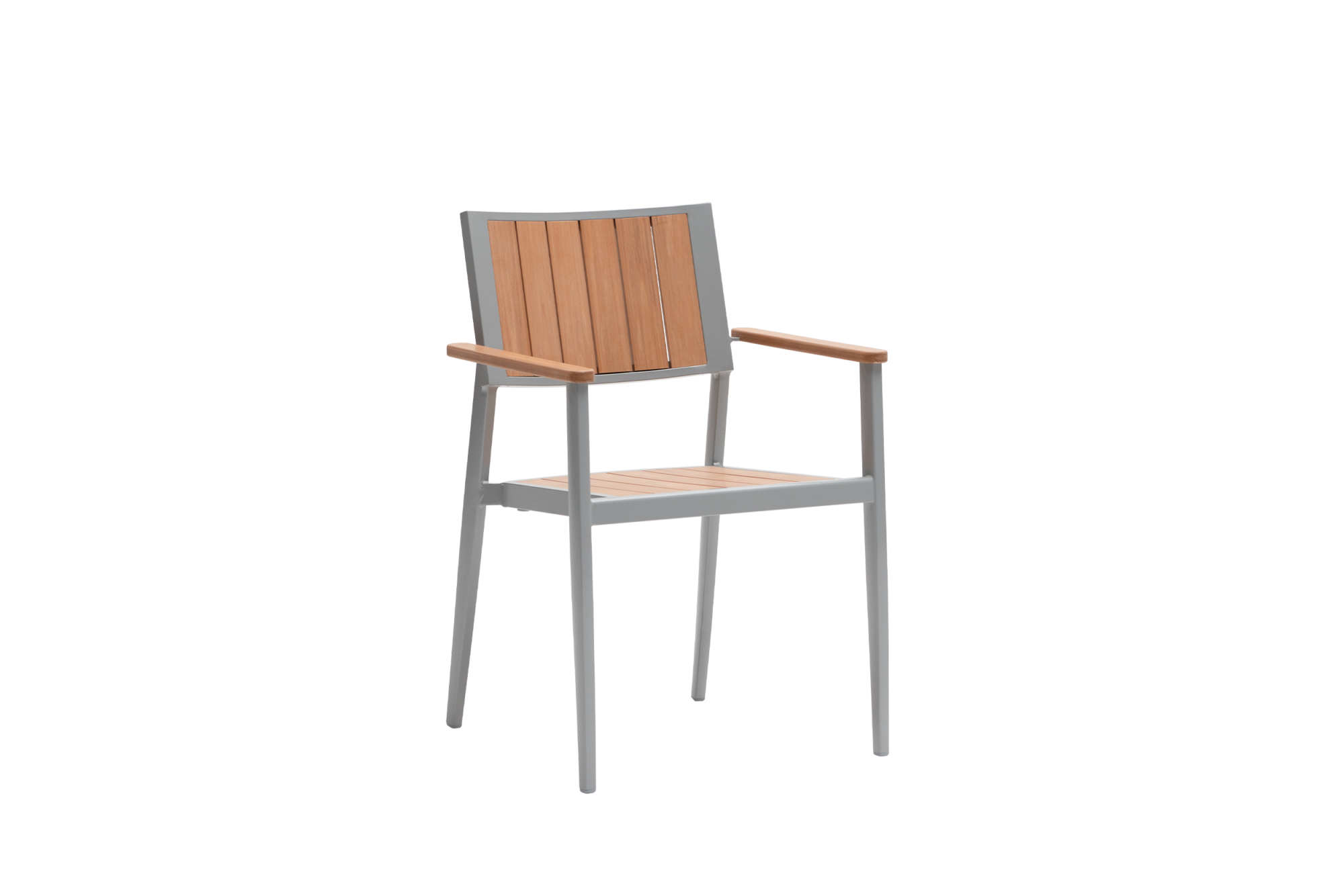 Avignon Dining Arm Chair - Teak/Silver