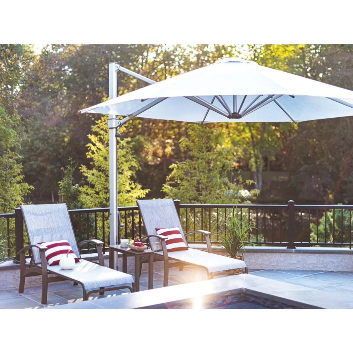 Telescope Casual 10" x 27" Rectangular MGP/Aluminum Chaise Table (Set of 2)-2