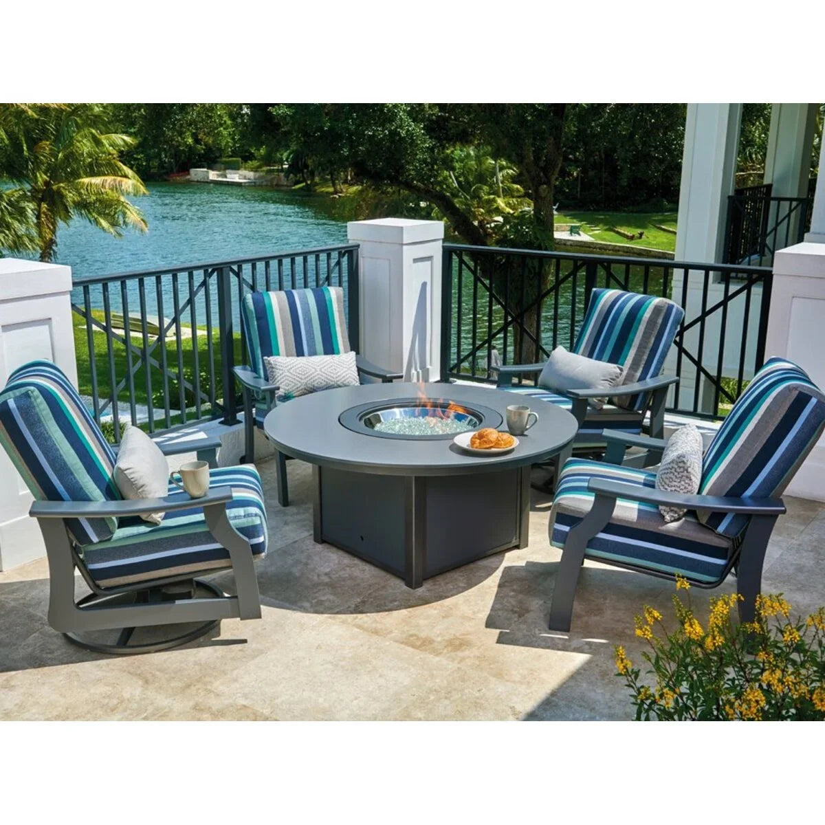 Telescope Casual 54" Round Origins Top Fire Table-4