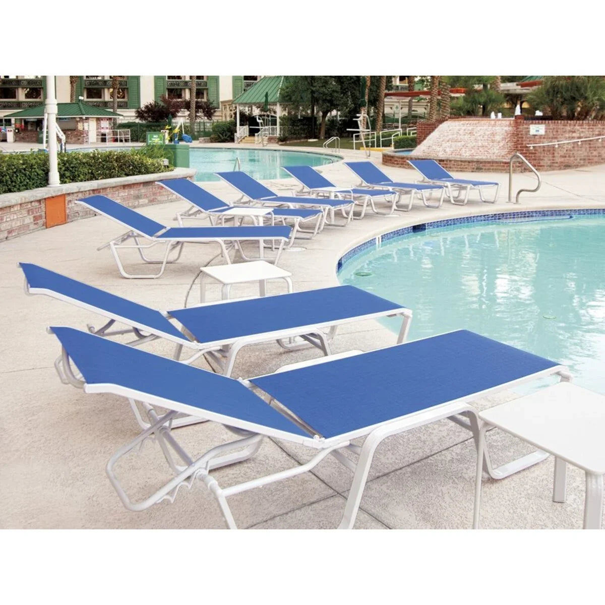 Telescope Casual Aruba Sling Four-Position Lay-Flat Stacking Armless Chaise (Set of 2)-5