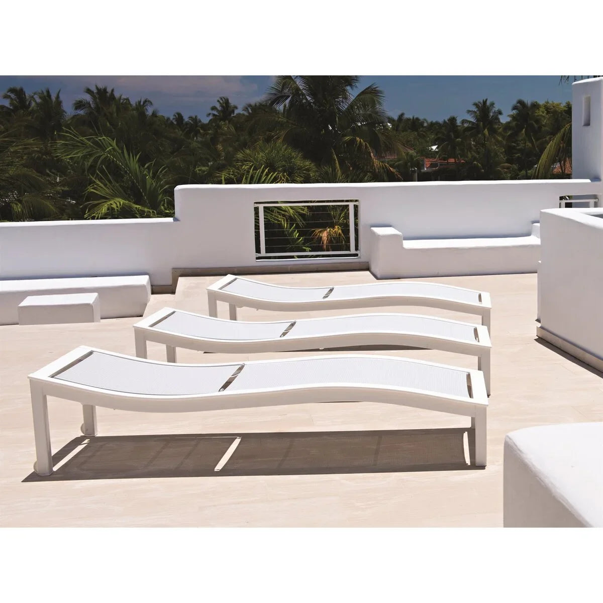 Telescope Casual Bazza MGP Sling Contour Armless Chaise Lounge-2