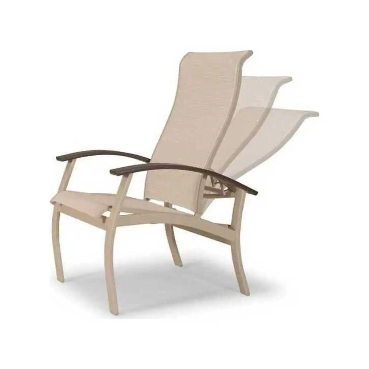 Telescope Casual Belle Isle MGP/Aluminum Sling Dining Arm Chair with Adjustable Back-4