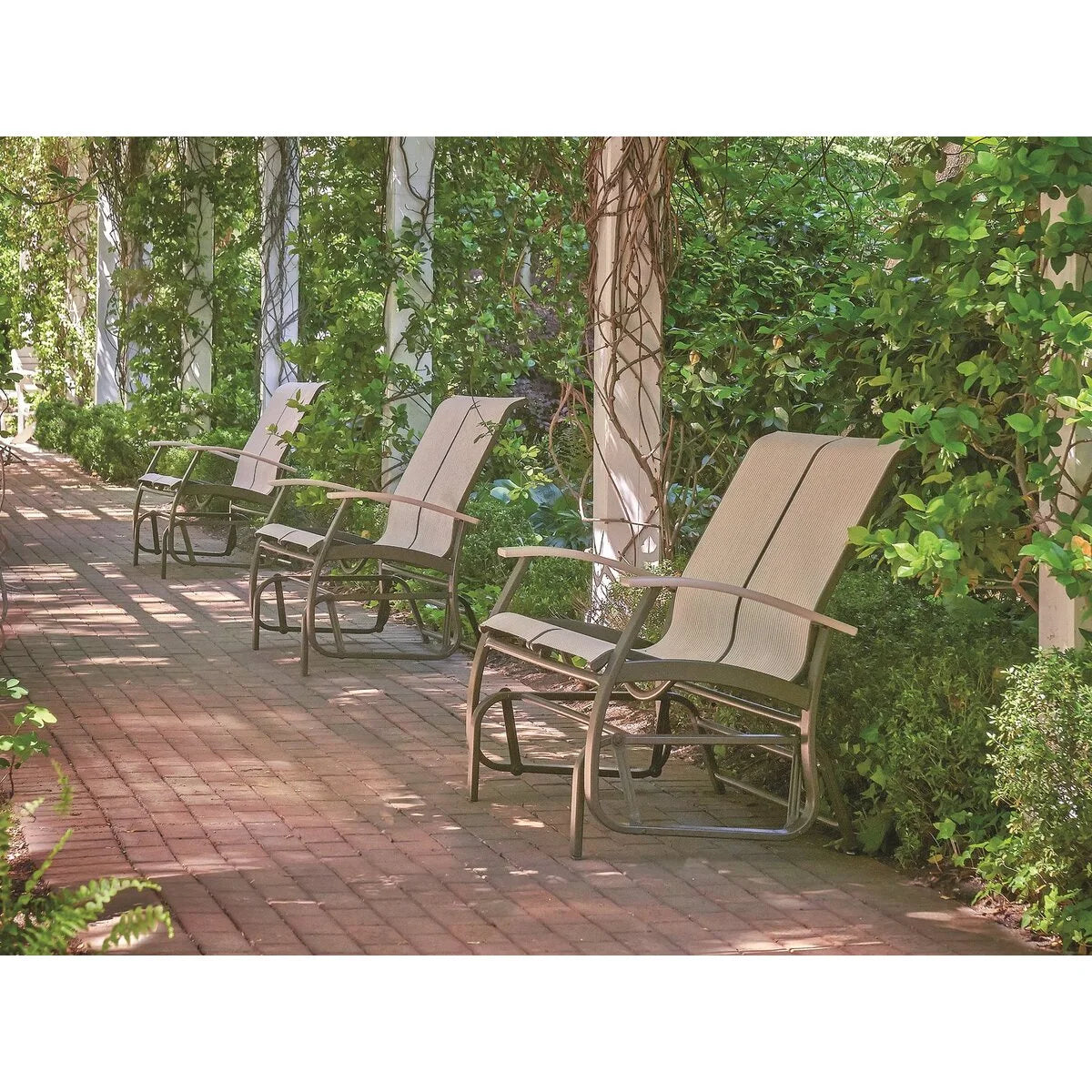 Telescope Casual Belle Isle MGP/Aluminum Sling Loveseat Glider-3