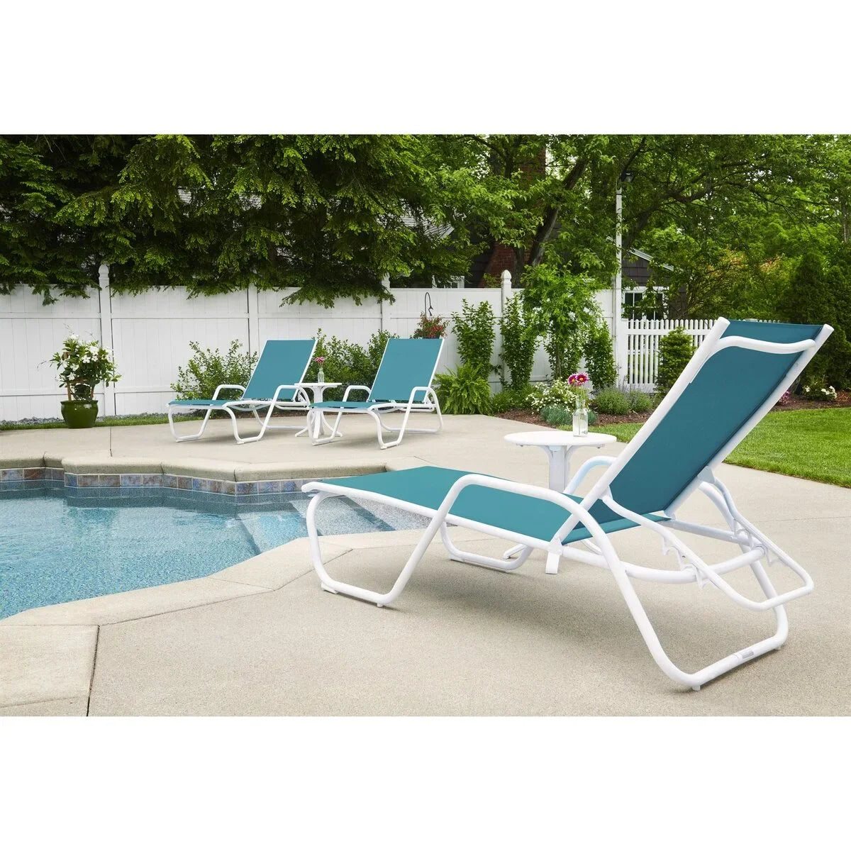Telescope Casual Gardenella Sling Four-Position Stacking Chaise Lounge (Set of 2)-3