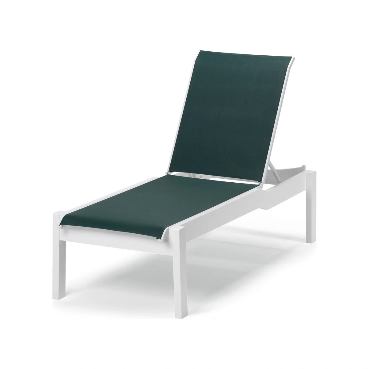 Telescope Casual Leeward MGP Sling Stacking Long Frame Chaise Lounge with Wheels-2