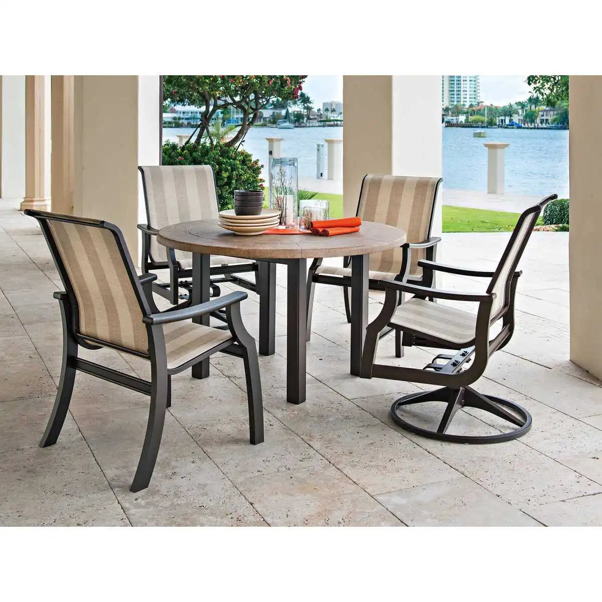 Telescope Casual St. Catherine MGP Sling Swivel Rocker Dining Chair-4