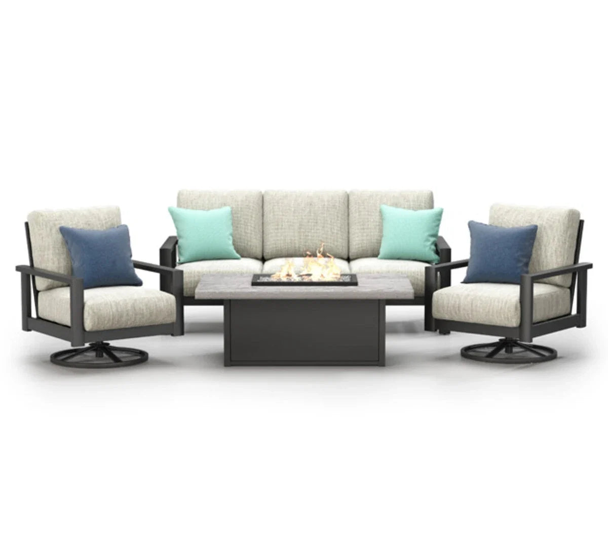 Timber 36" x 60" Rectangular Lounge Fire Table 893660XTMTT