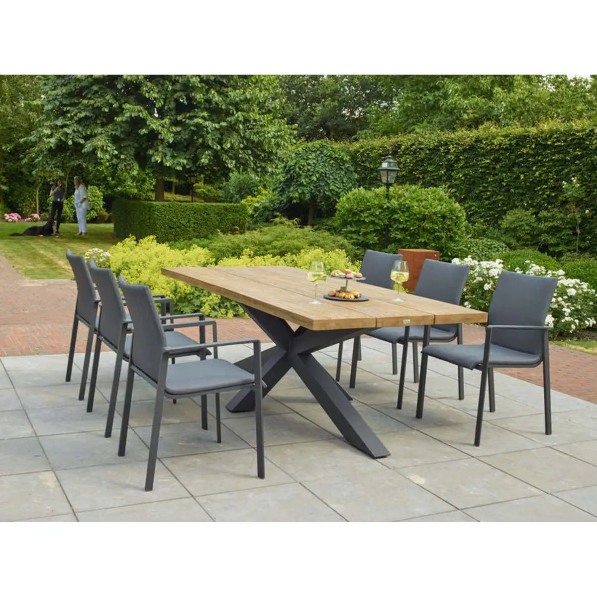 Timor 90x40-inch Teak Top Dining Table