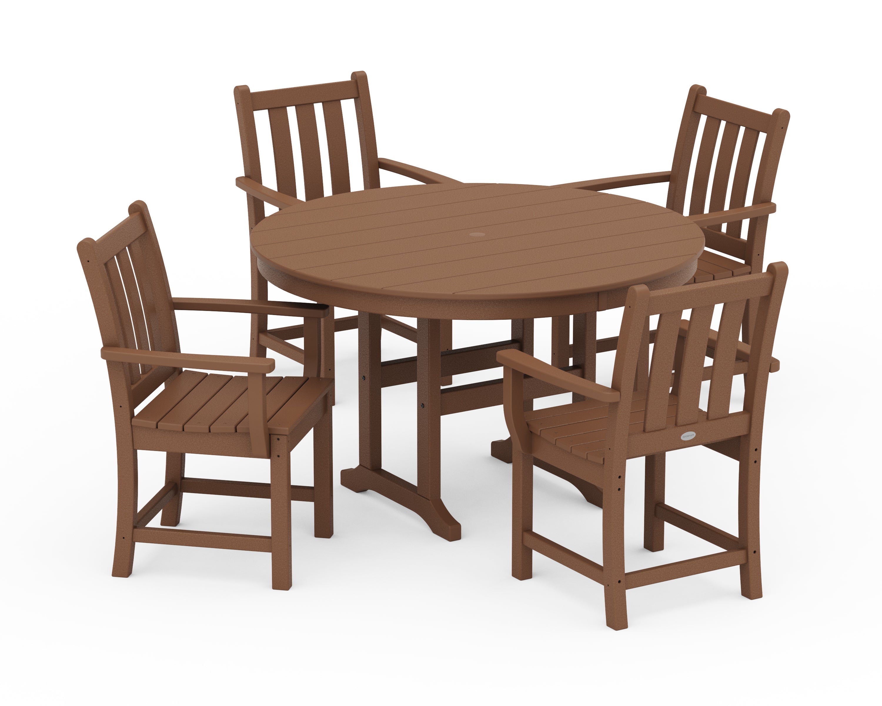 Traditional Garden 5-Piece Round Farmhouse Dining Set 4