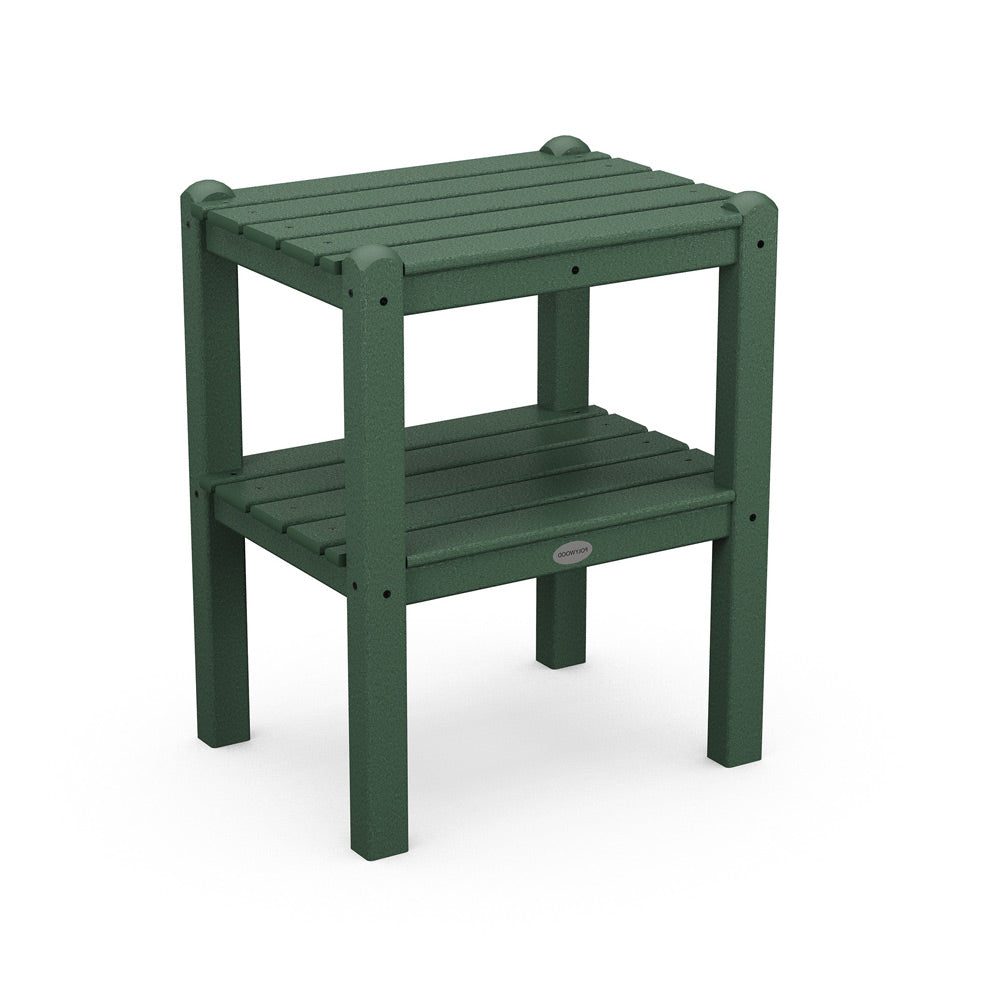 POLYWOOD Two Shelf Side Table - Green