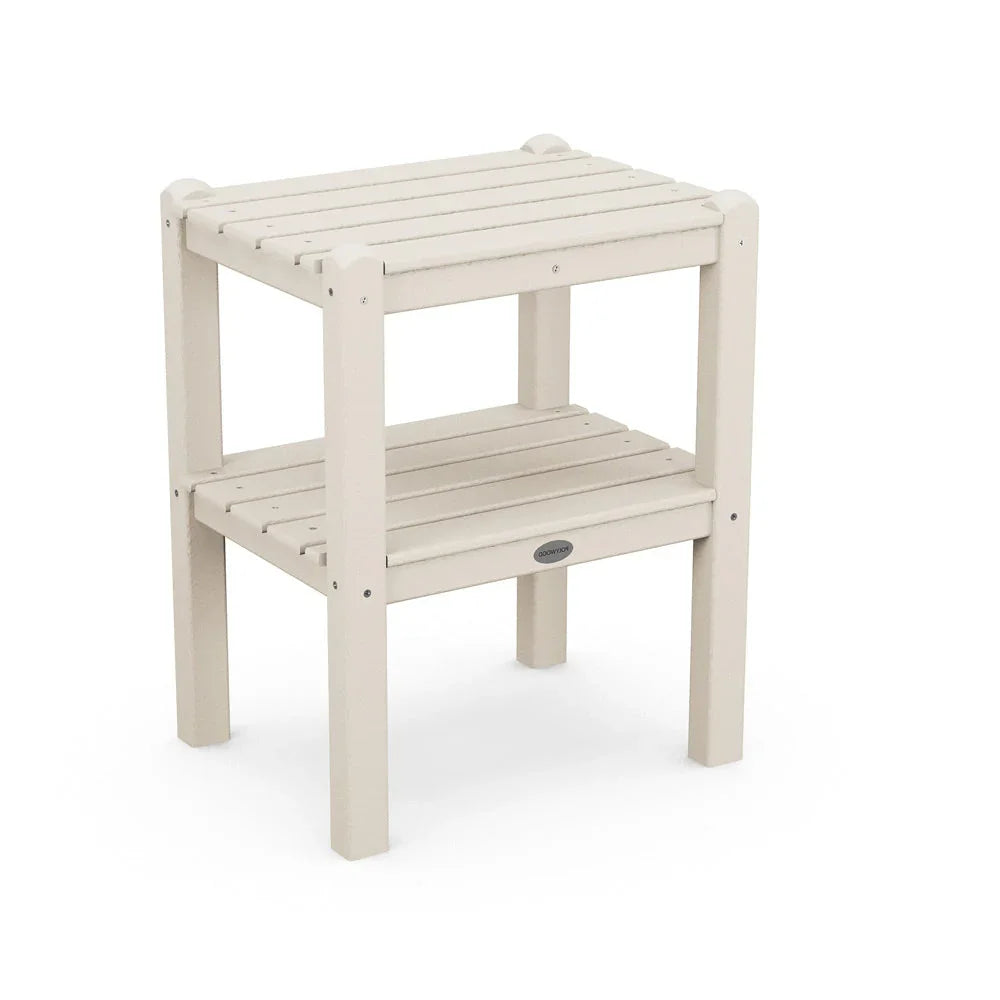POLYWOOD Two Shelf Side Table - Sand