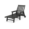 Vineyard Chaise with Arms and Wheels