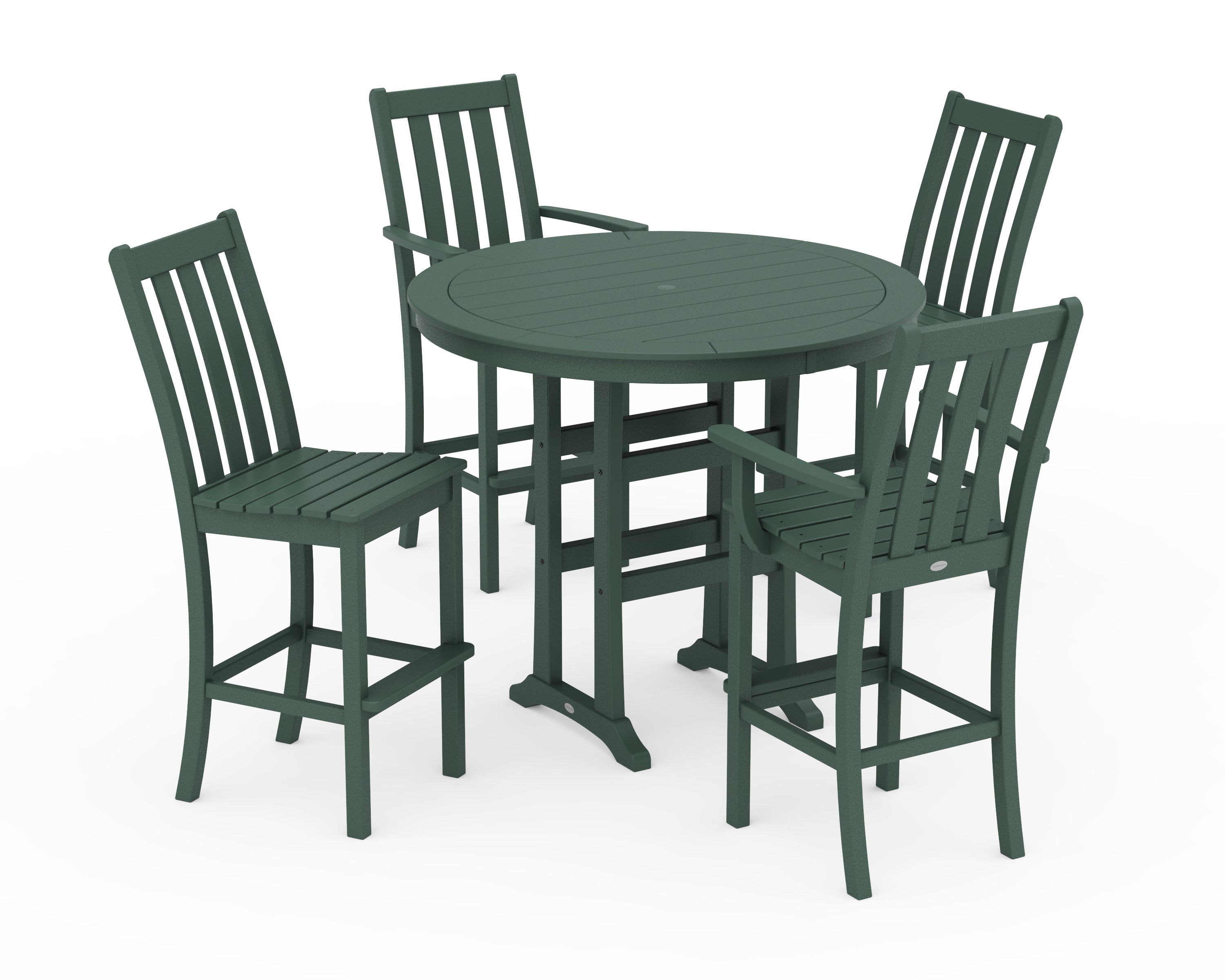 Vineyard 5-Piece Nautical Trestle Bar Set 2