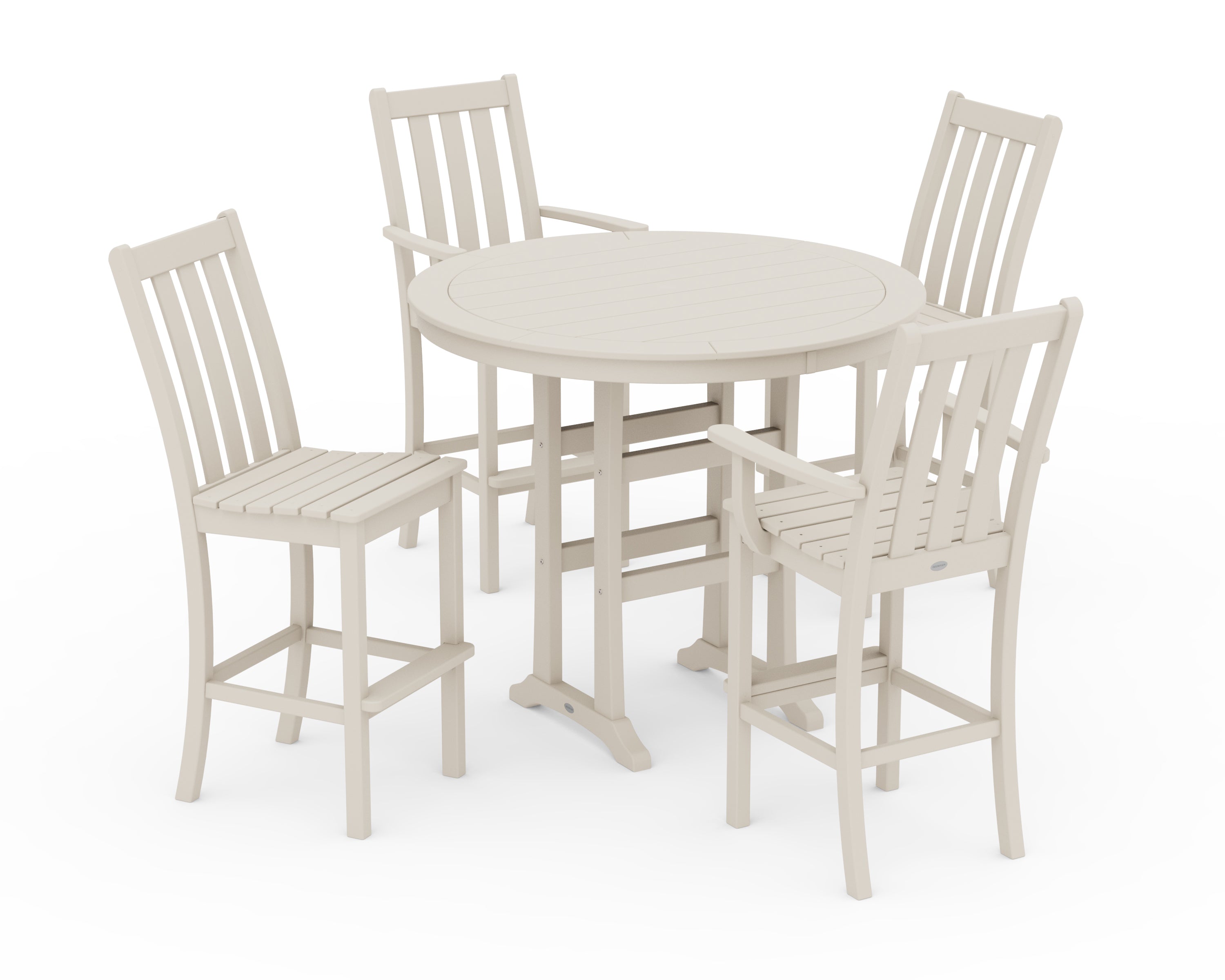 Vineyard 5-Piece Nautical Trestle Bar Set 5