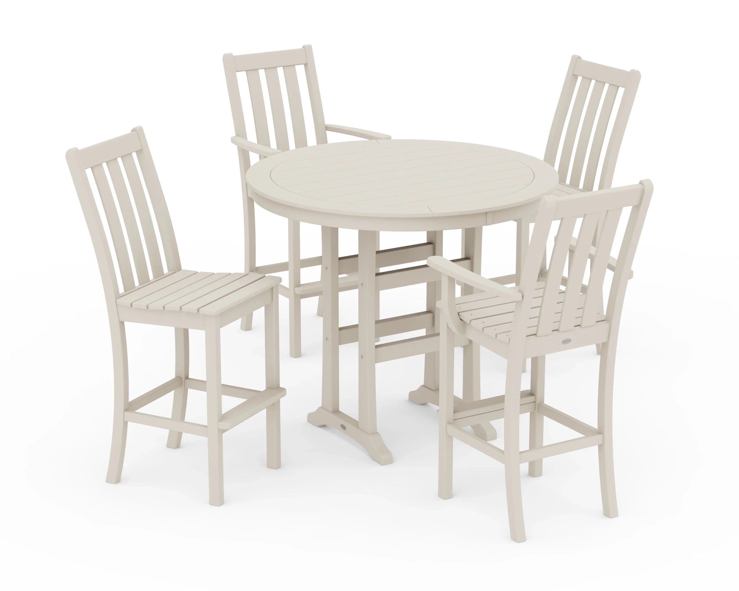 Vineyard 5-Piece Nautical Trestle Bar Set 5
