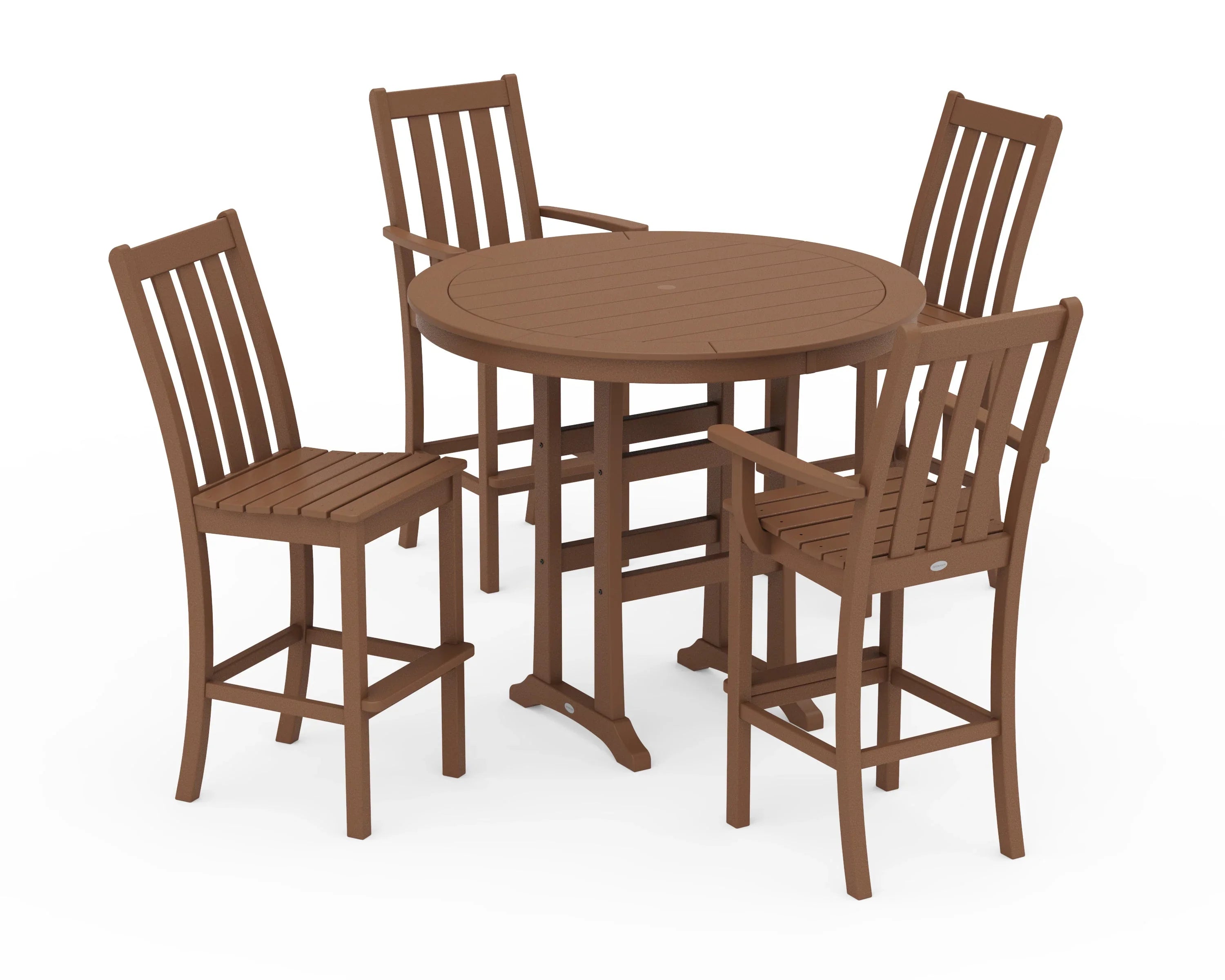 Vineyard 5-Piece Nautical Trestle Bar Set 4