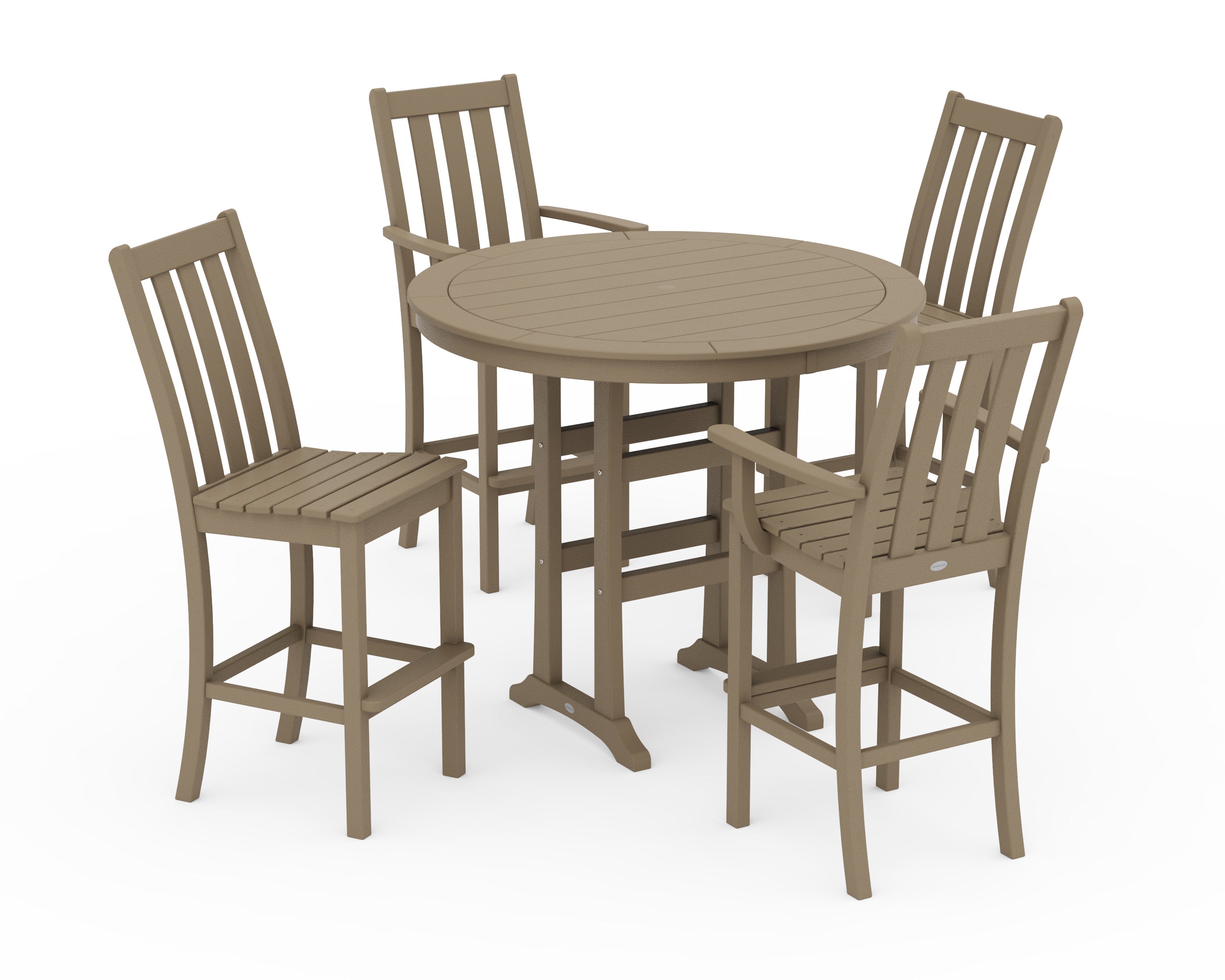 Vineyard 5-Piece Nautical Trestle Bar Set 8