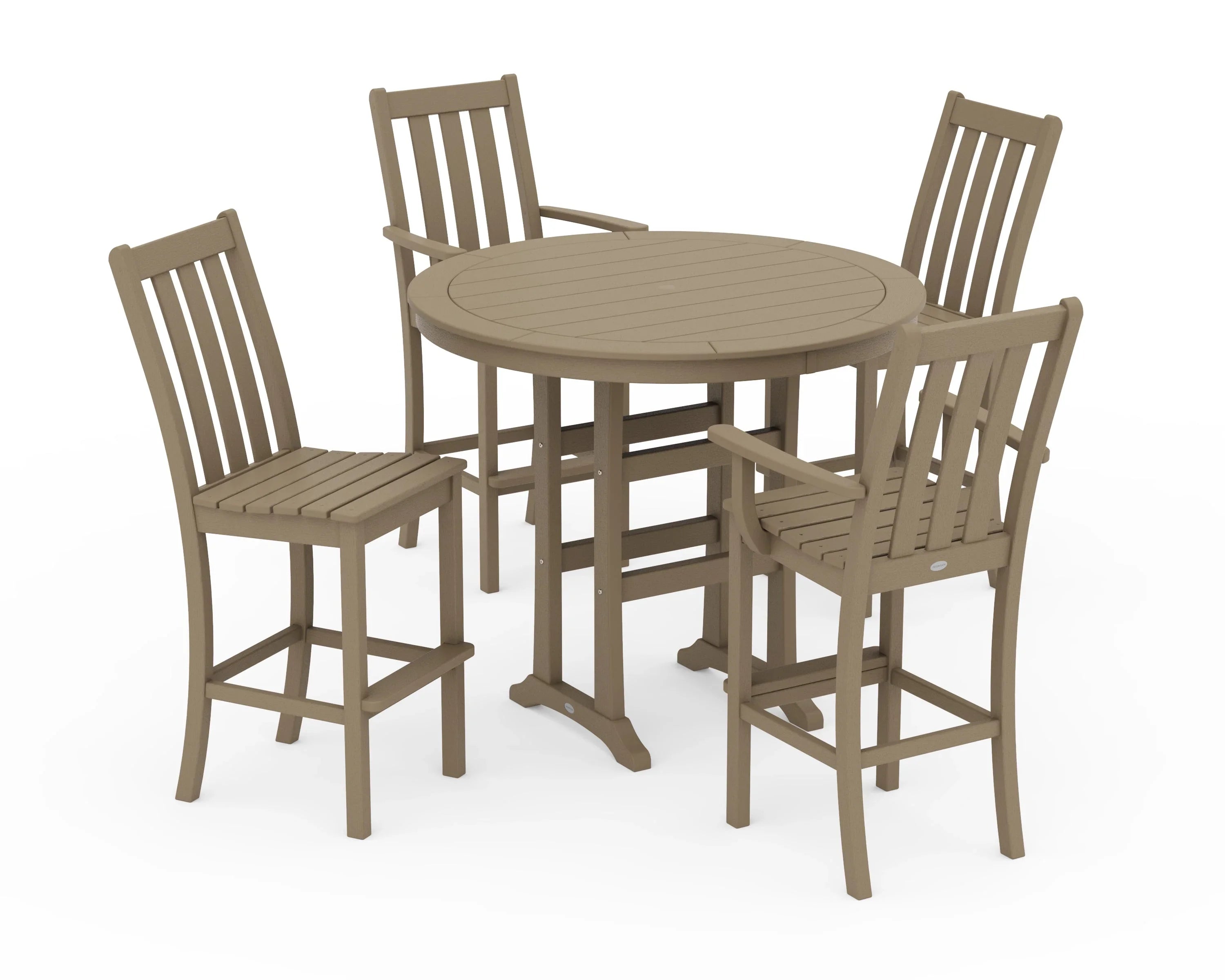 Vineyard 5-Piece Nautical Trestle Bar Set 8