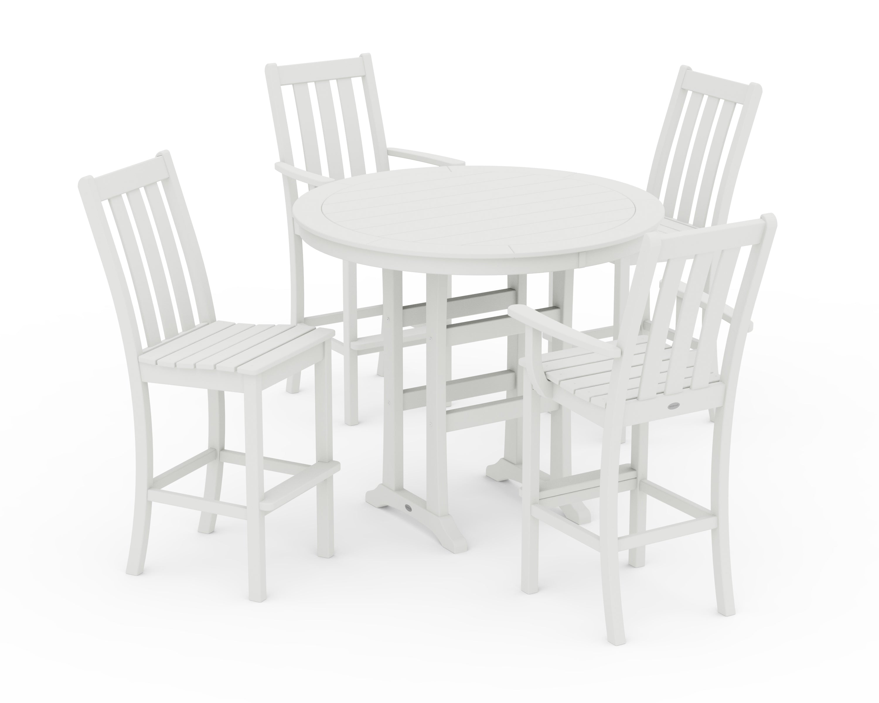 Vineyard 5-Piece Nautical Trestle Bar Set 9