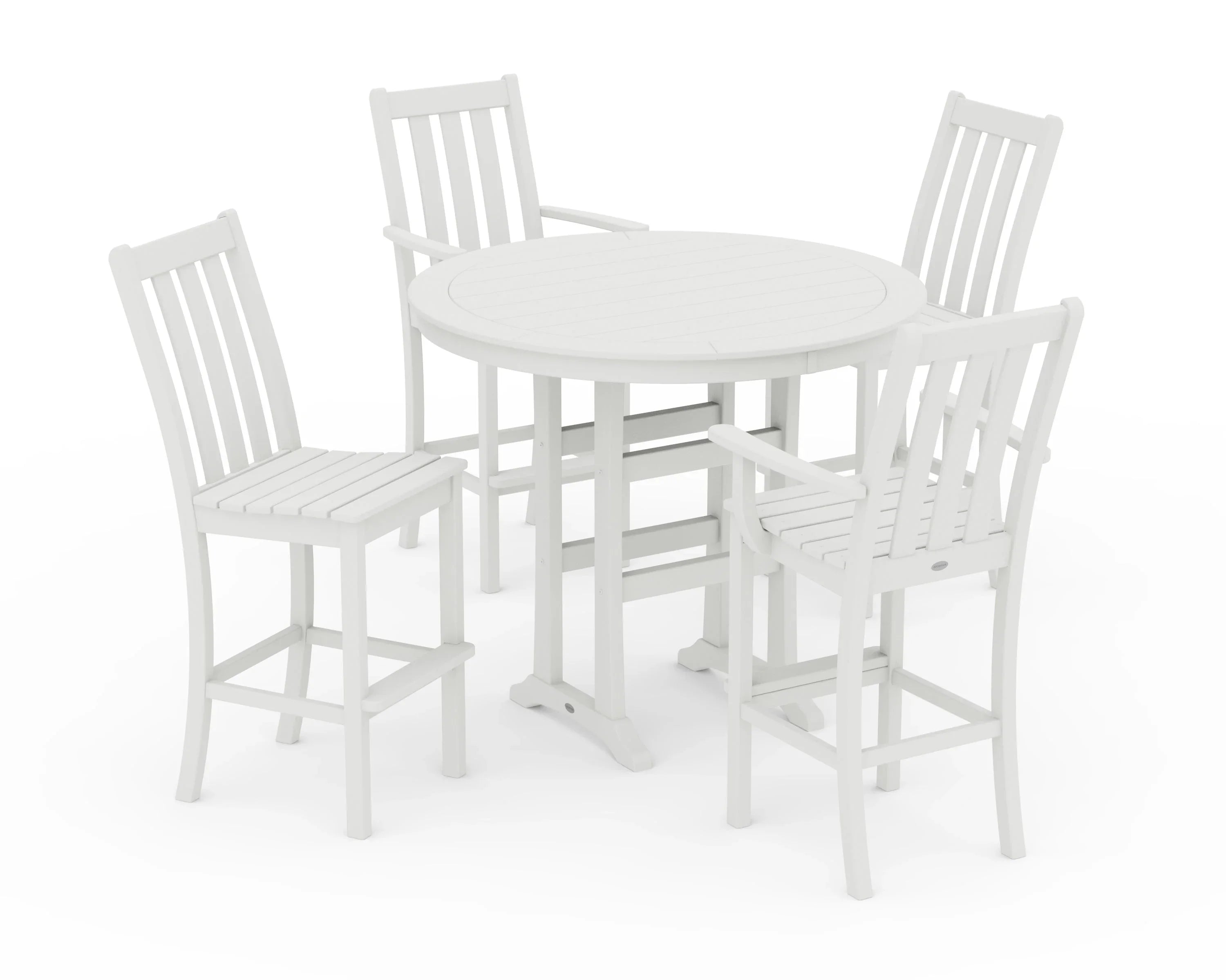 Vineyard 5-Piece Nautical Trestle Bar Set 9
