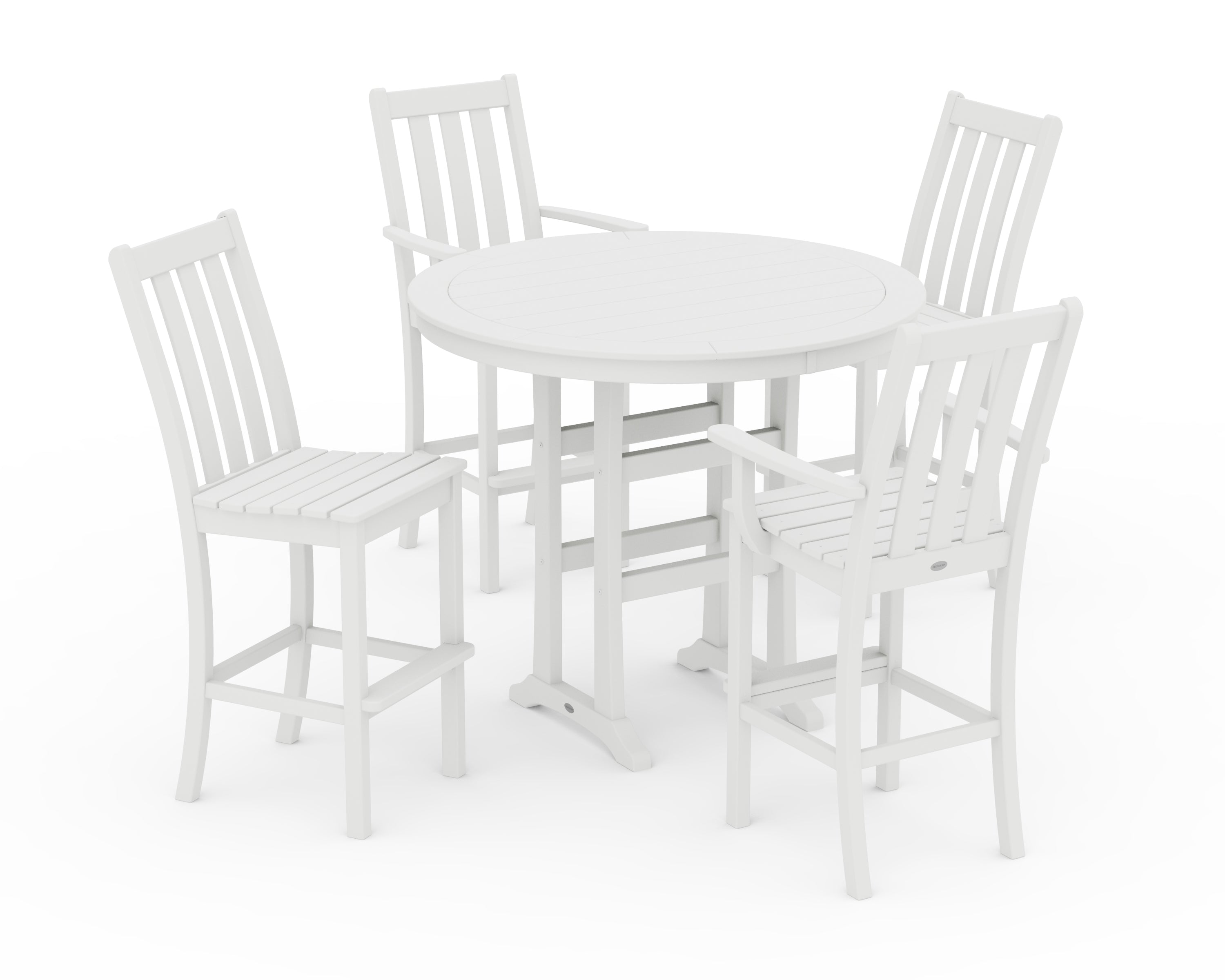 Vineyard 5-Piece Nautical Trestle Bar Set 6