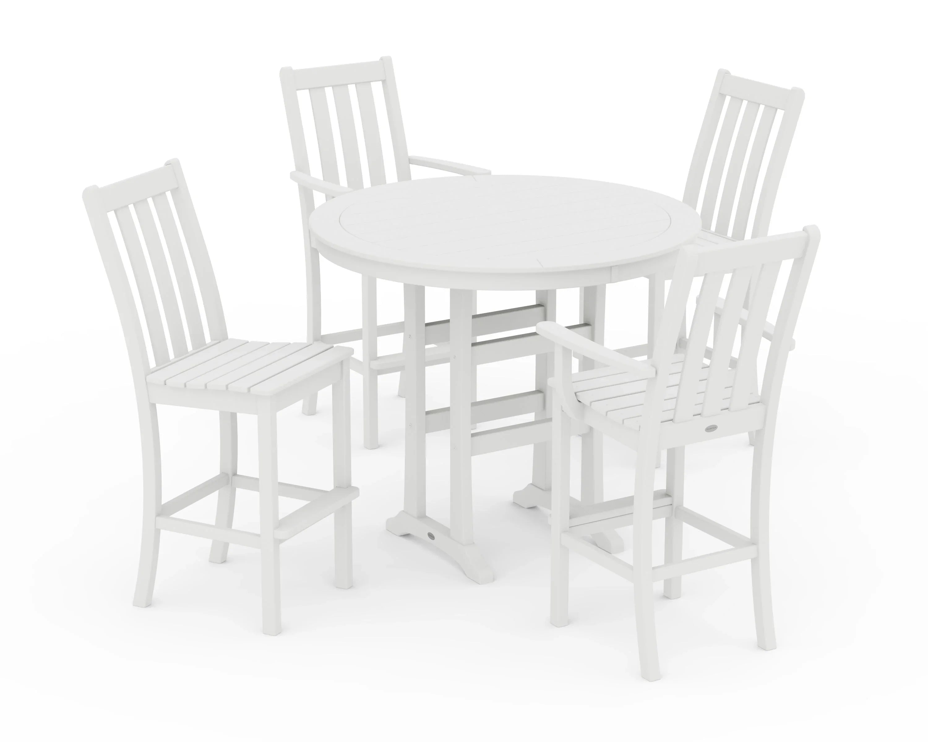 Vineyard 5-Piece Nautical Trestle Bar Set 6