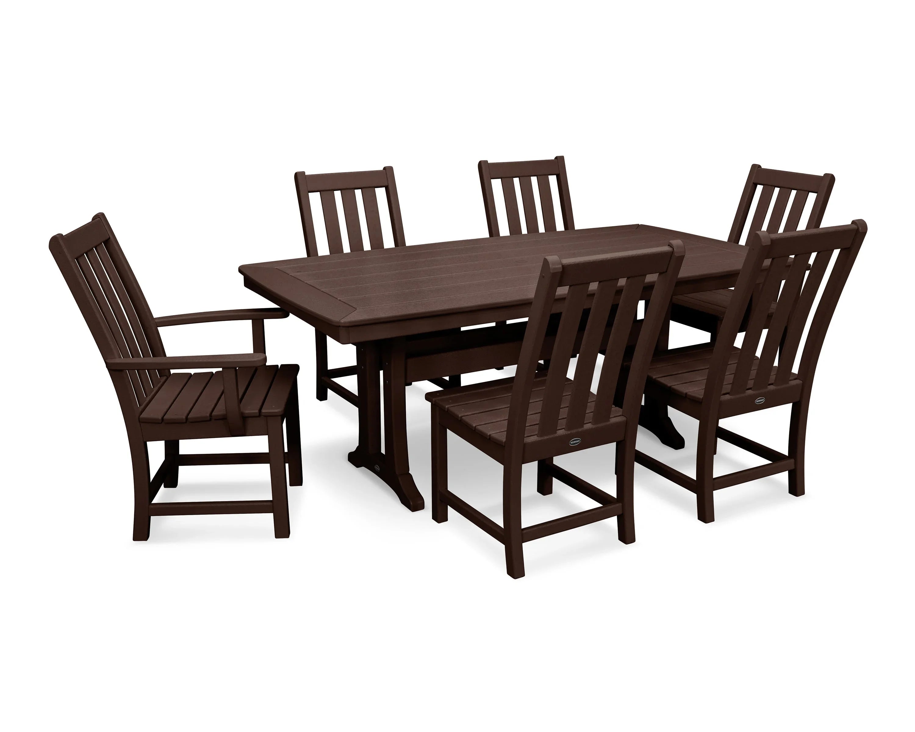 Vineyard 7-Piece Dining Set with Trestle Legs 3