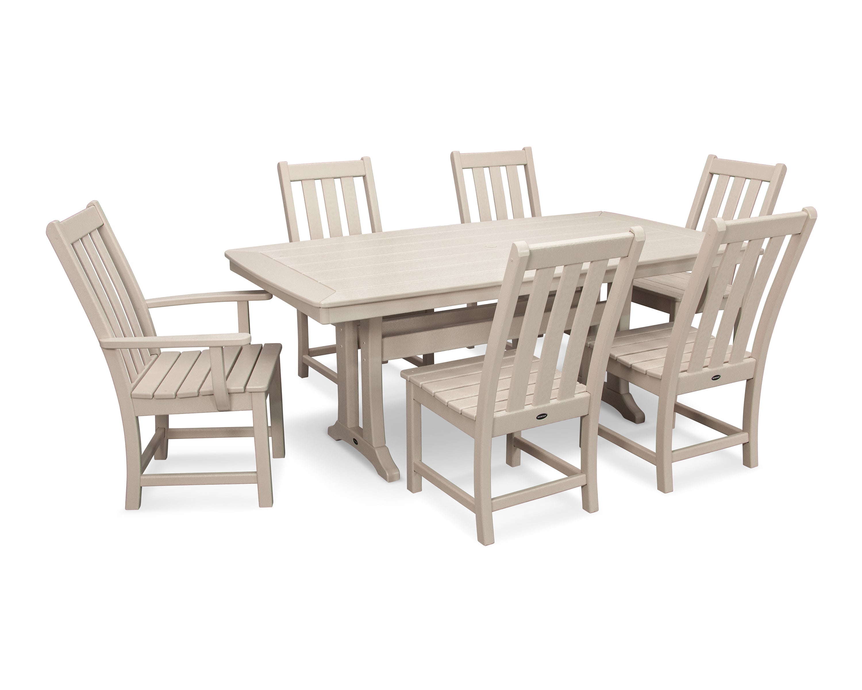 Vineyard 7-Piece Dining Set with Trestle Legs 5