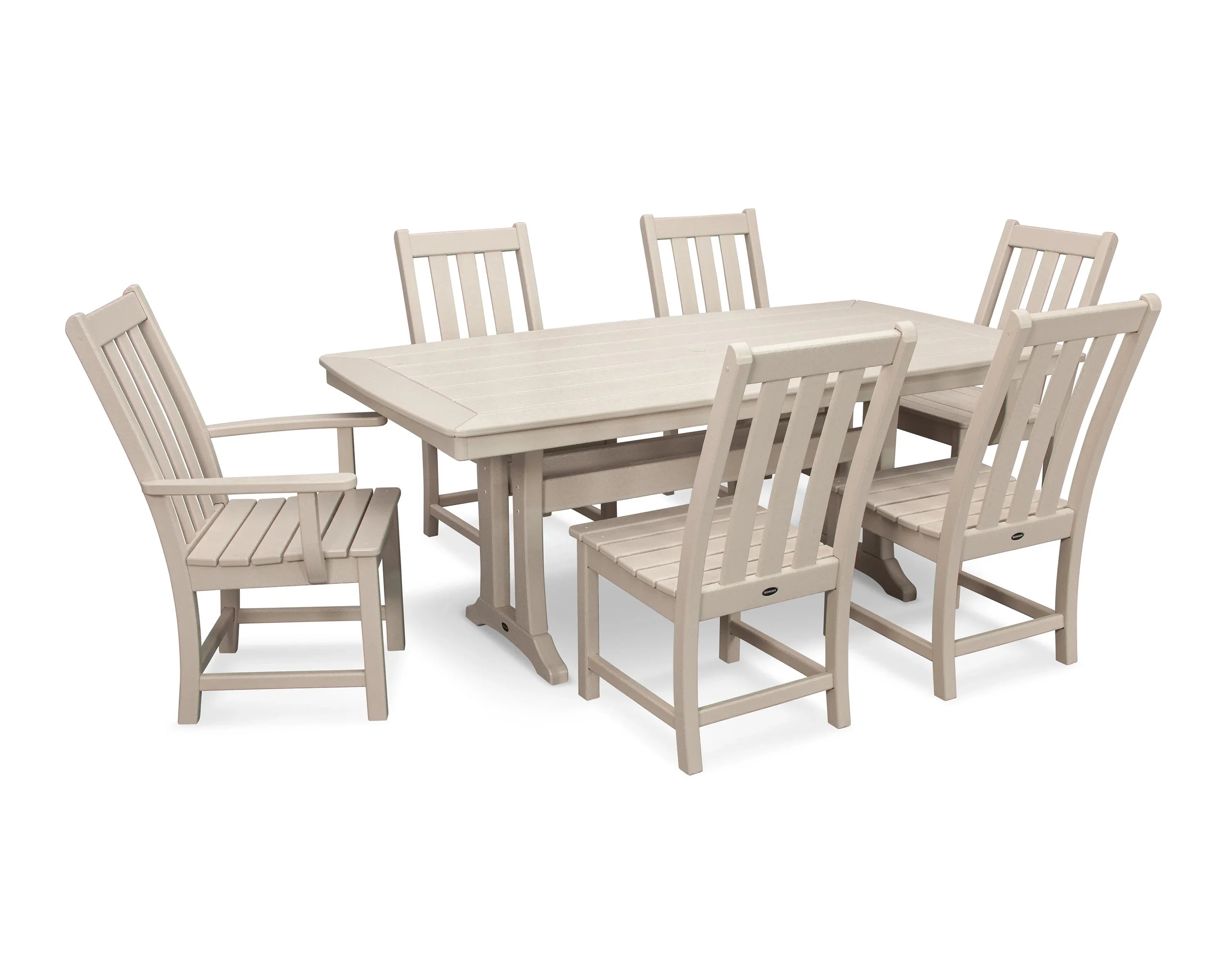 Vineyard 7-Piece Dining Set with Trestle Legs 5