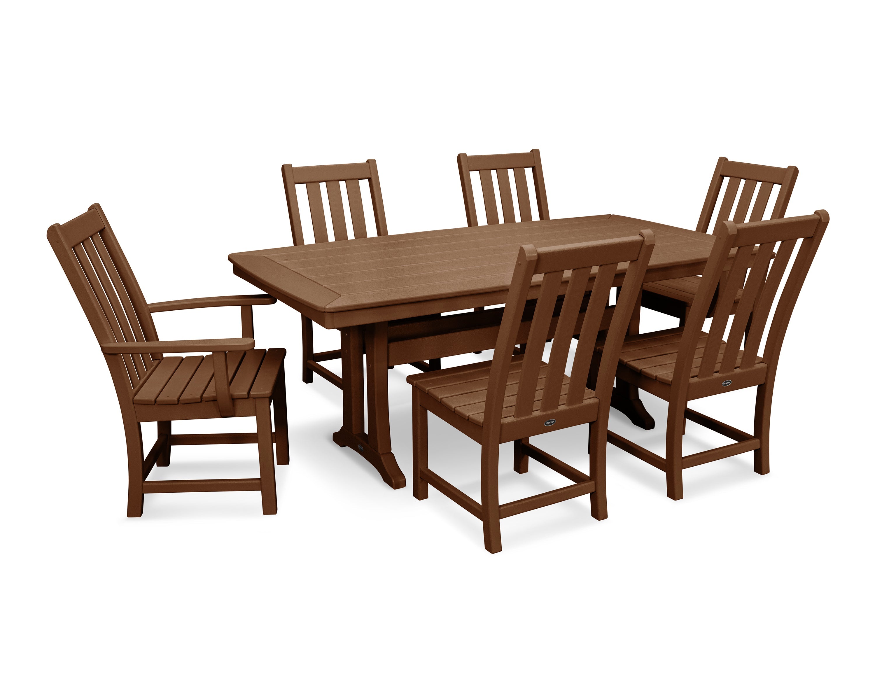 Vineyard 7-Piece Dining Set with Trestle Legs 4