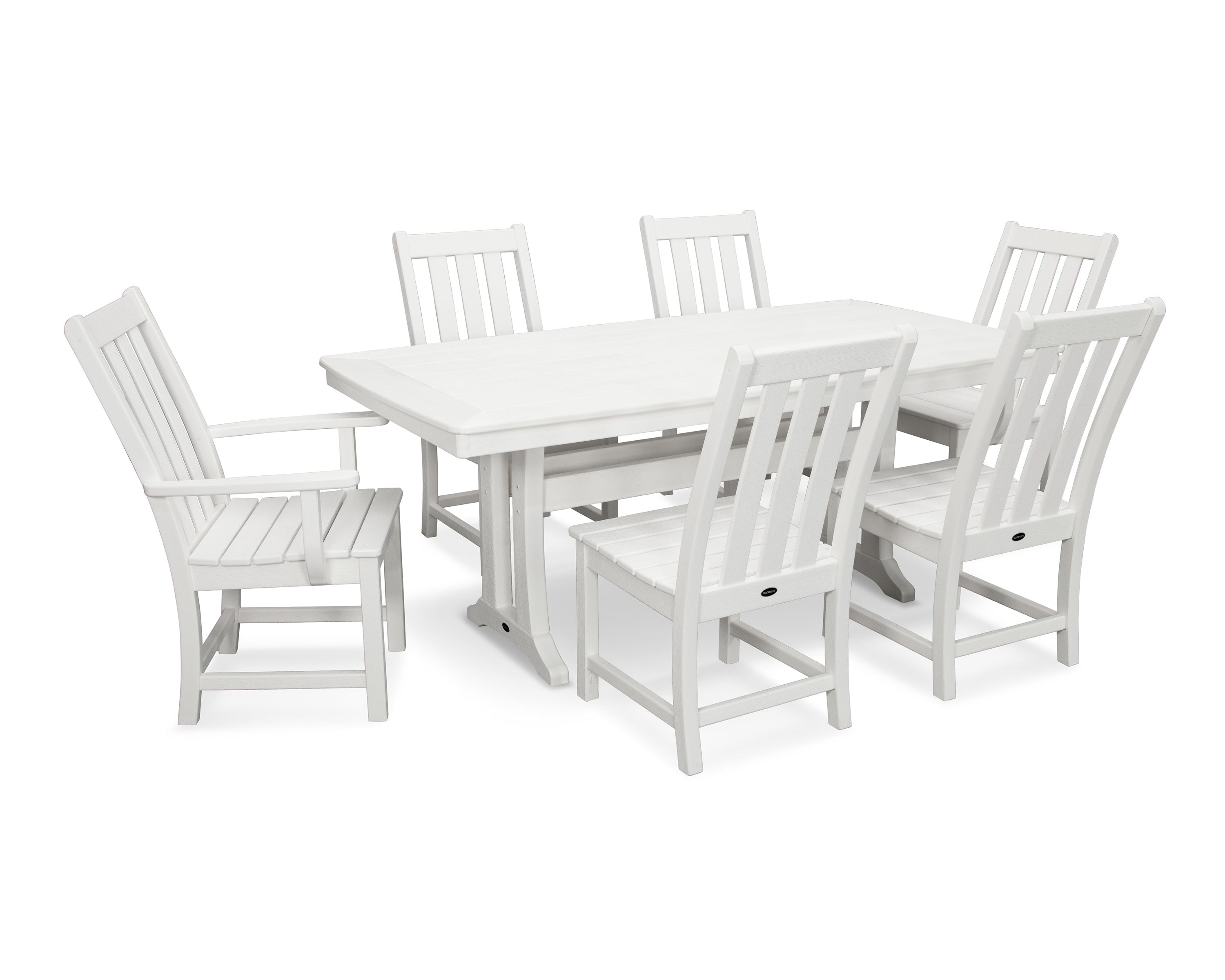 Vineyard 7-Piece Dining Set with Trestle Legs 9