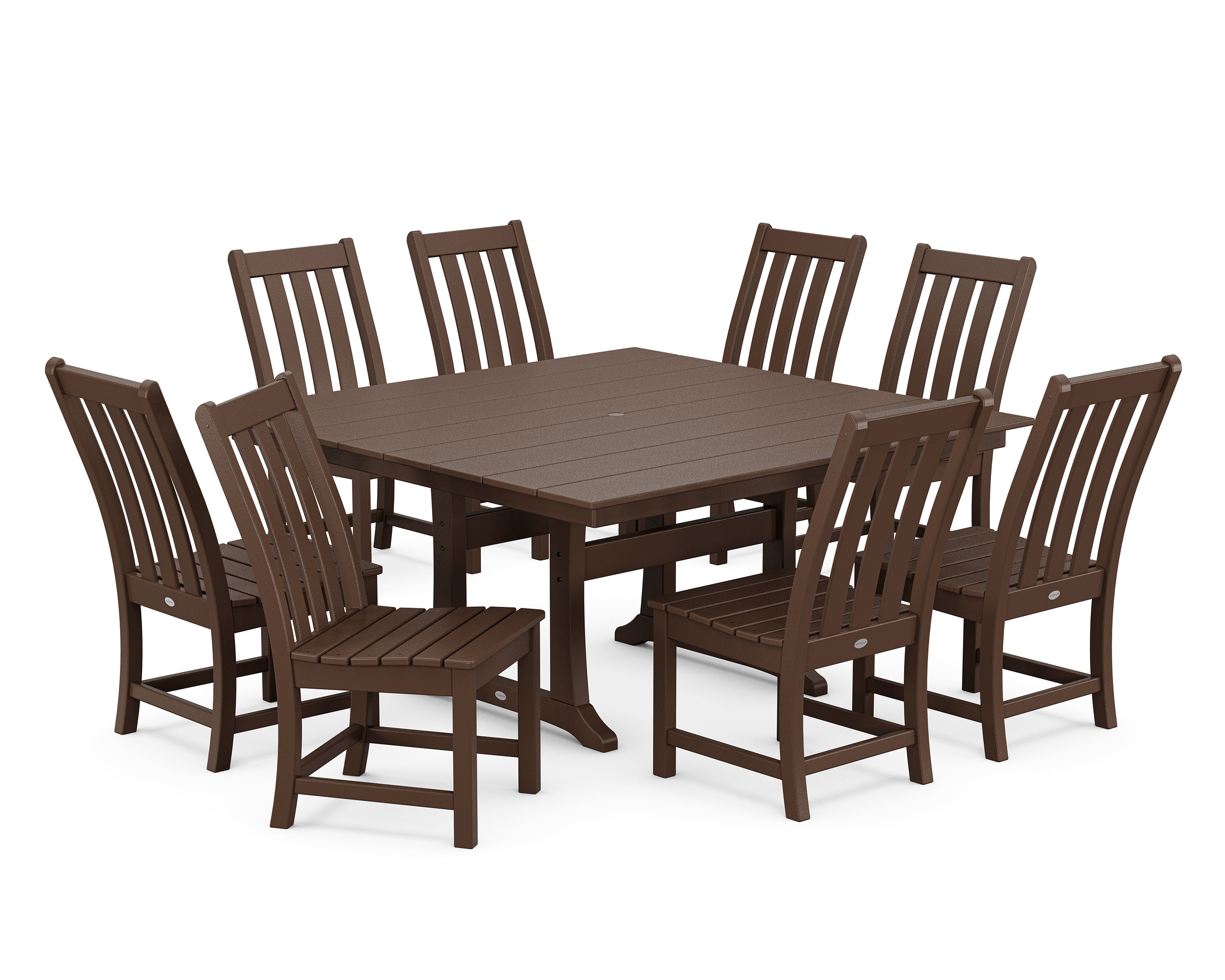 Vineyard 9-Piece Farmhouse Trestle Dining Set 3