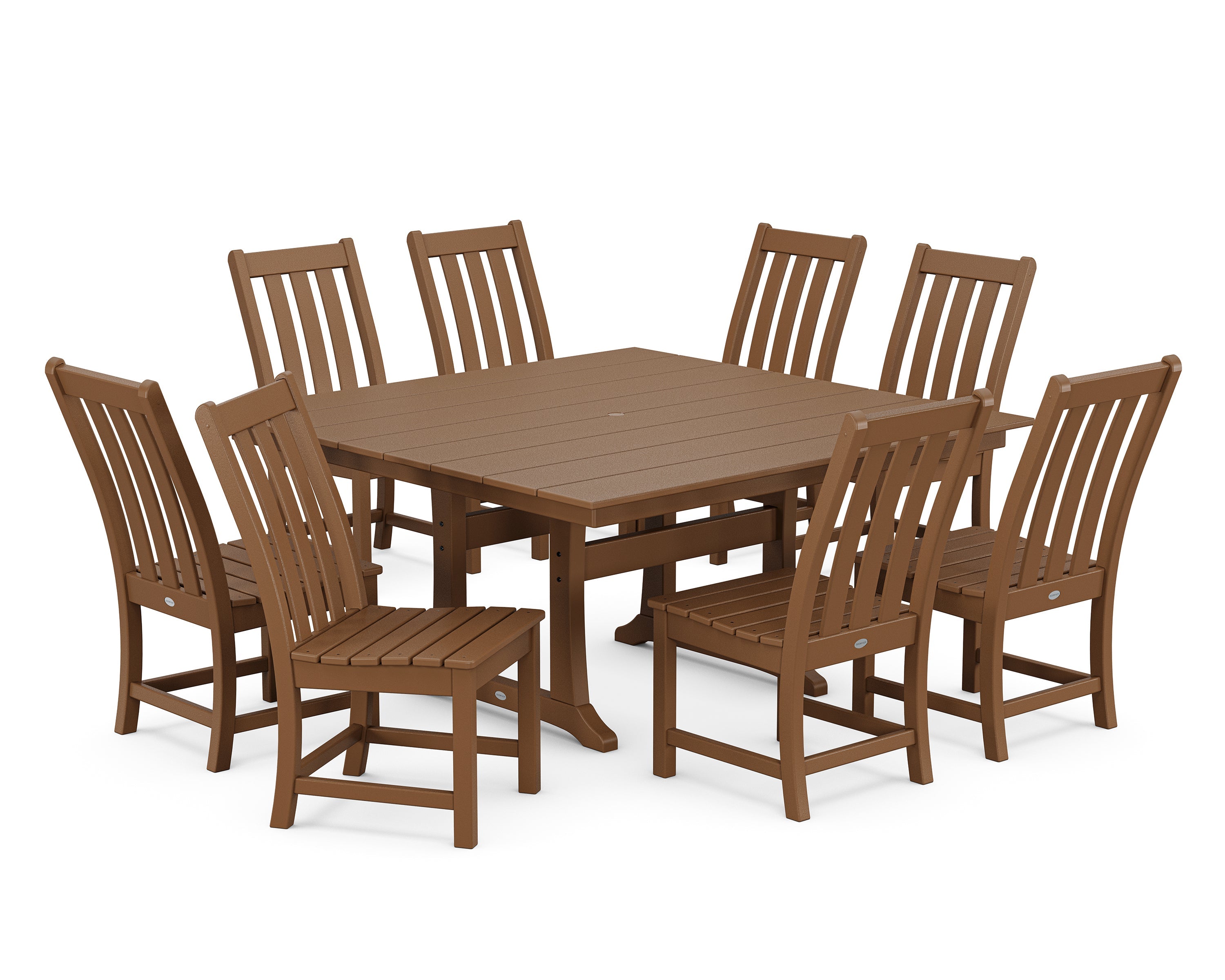 Vineyard 9-Piece Farmhouse Trestle Dining Set 4