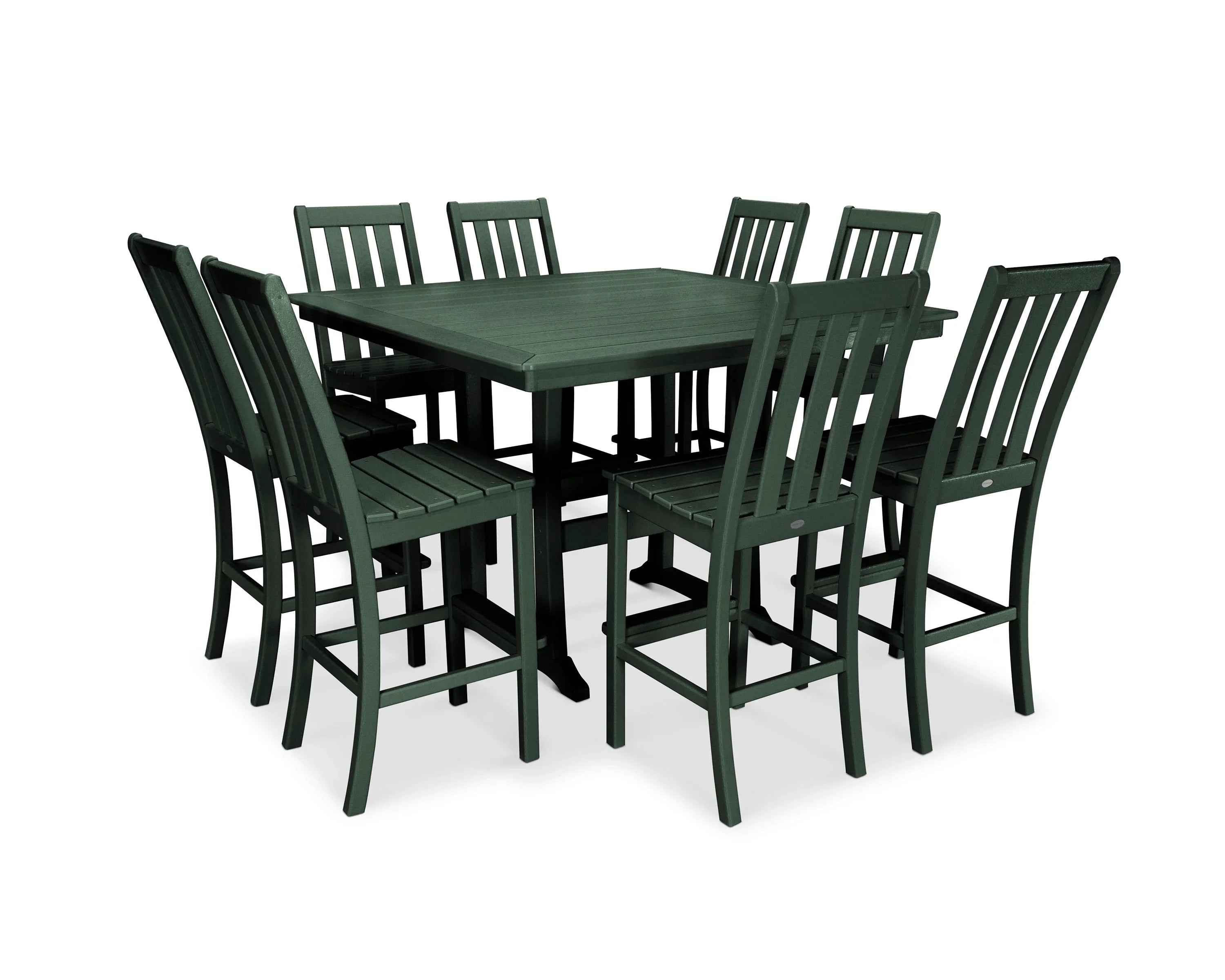 Vineyard 9-Piece Nautical Trestle Bar Set 2