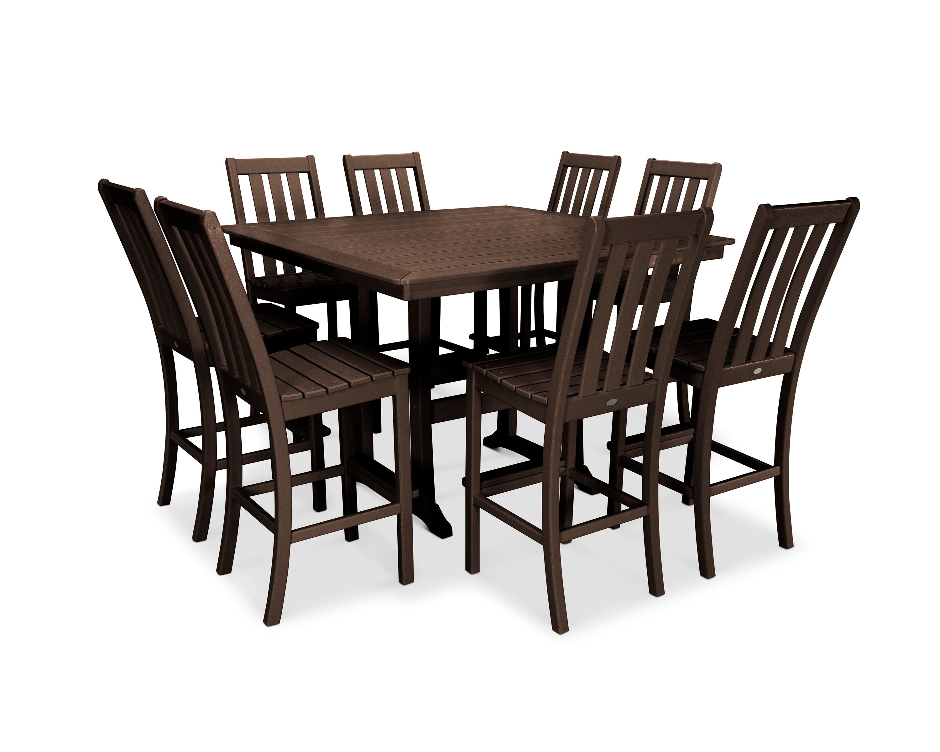 Vineyard 9-Piece Nautical Trestle Bar Set 3