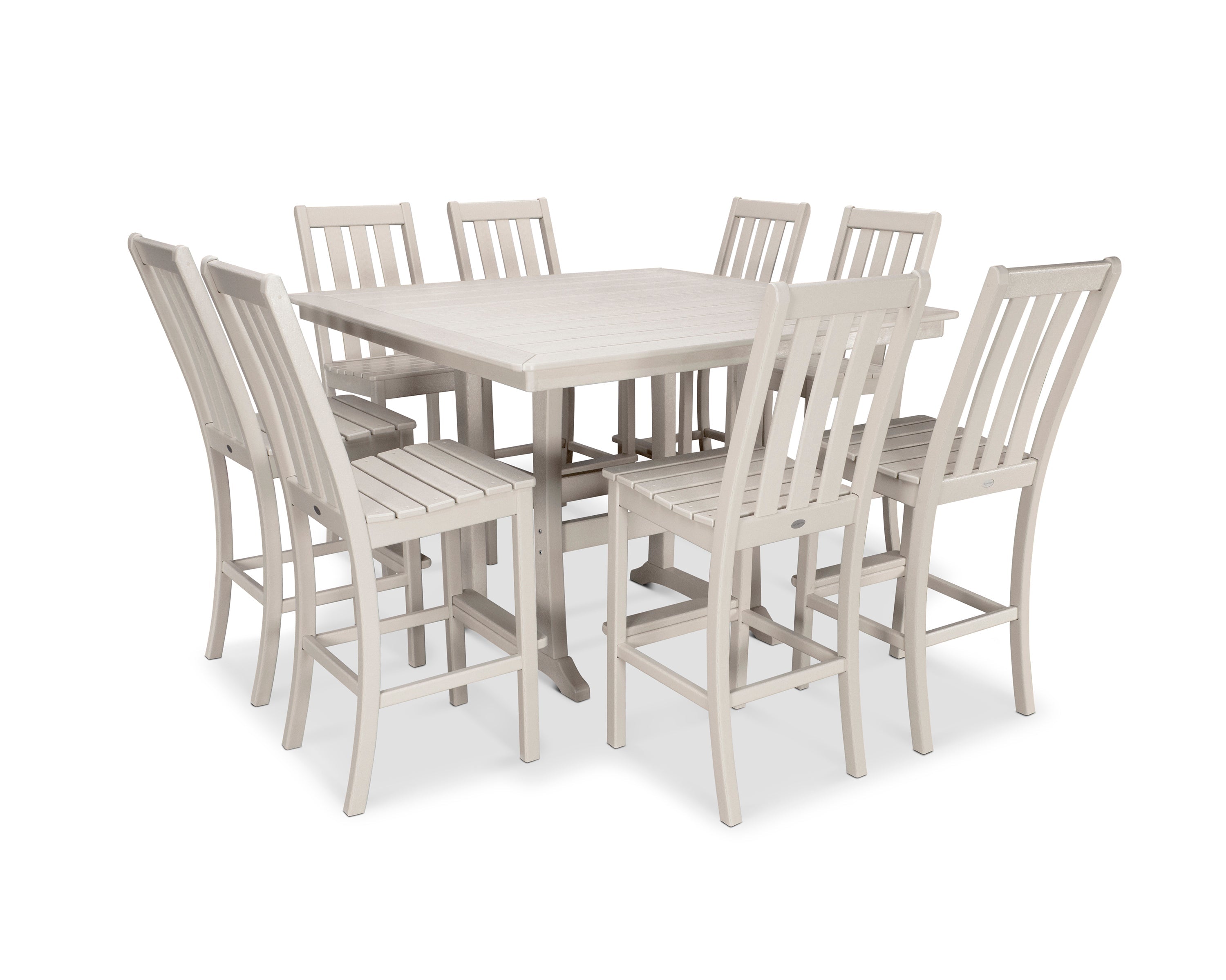 Vineyard 9-Piece Nautical Trestle Bar Set 5