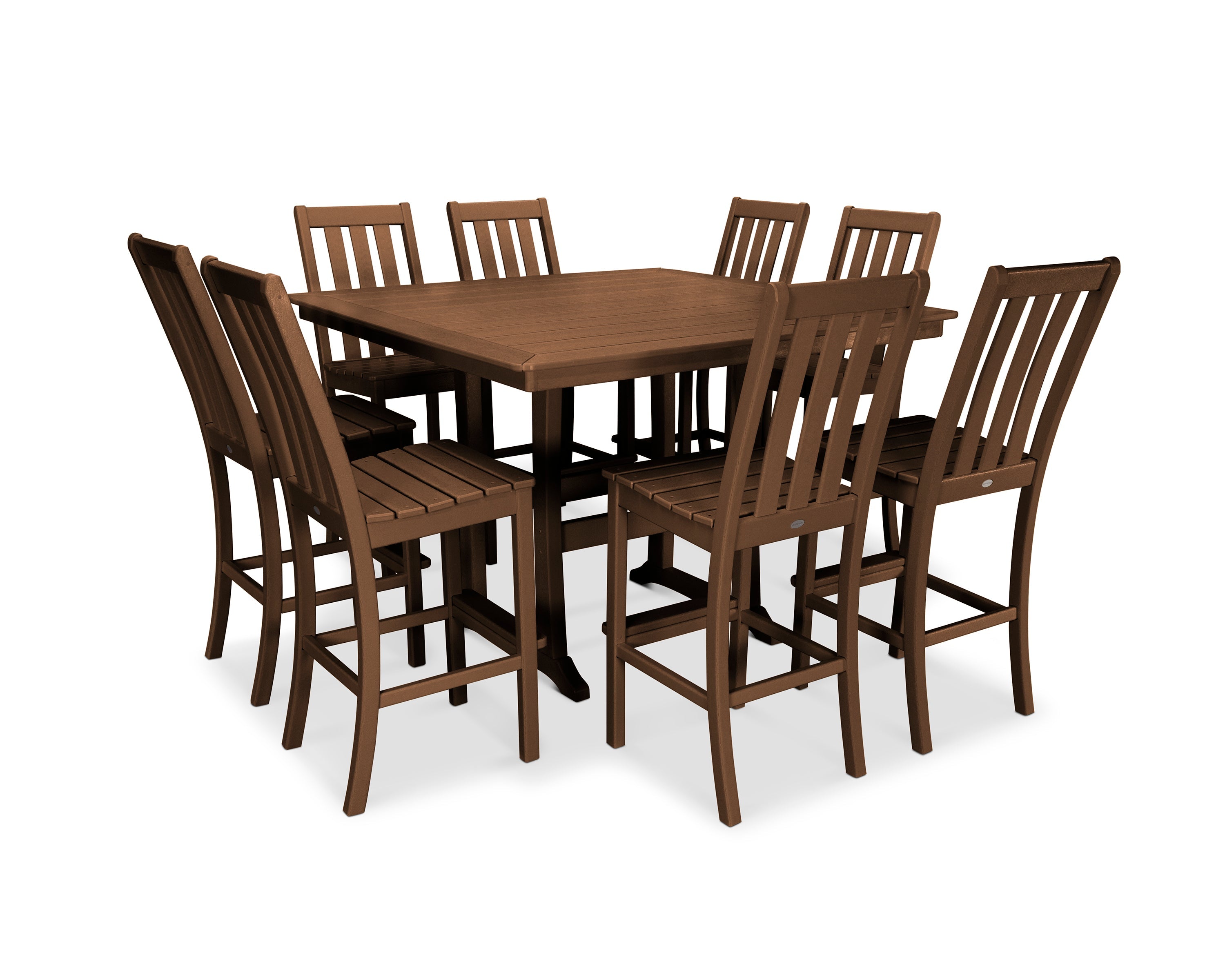 Vineyard 9-Piece Nautical Trestle Bar Set 4