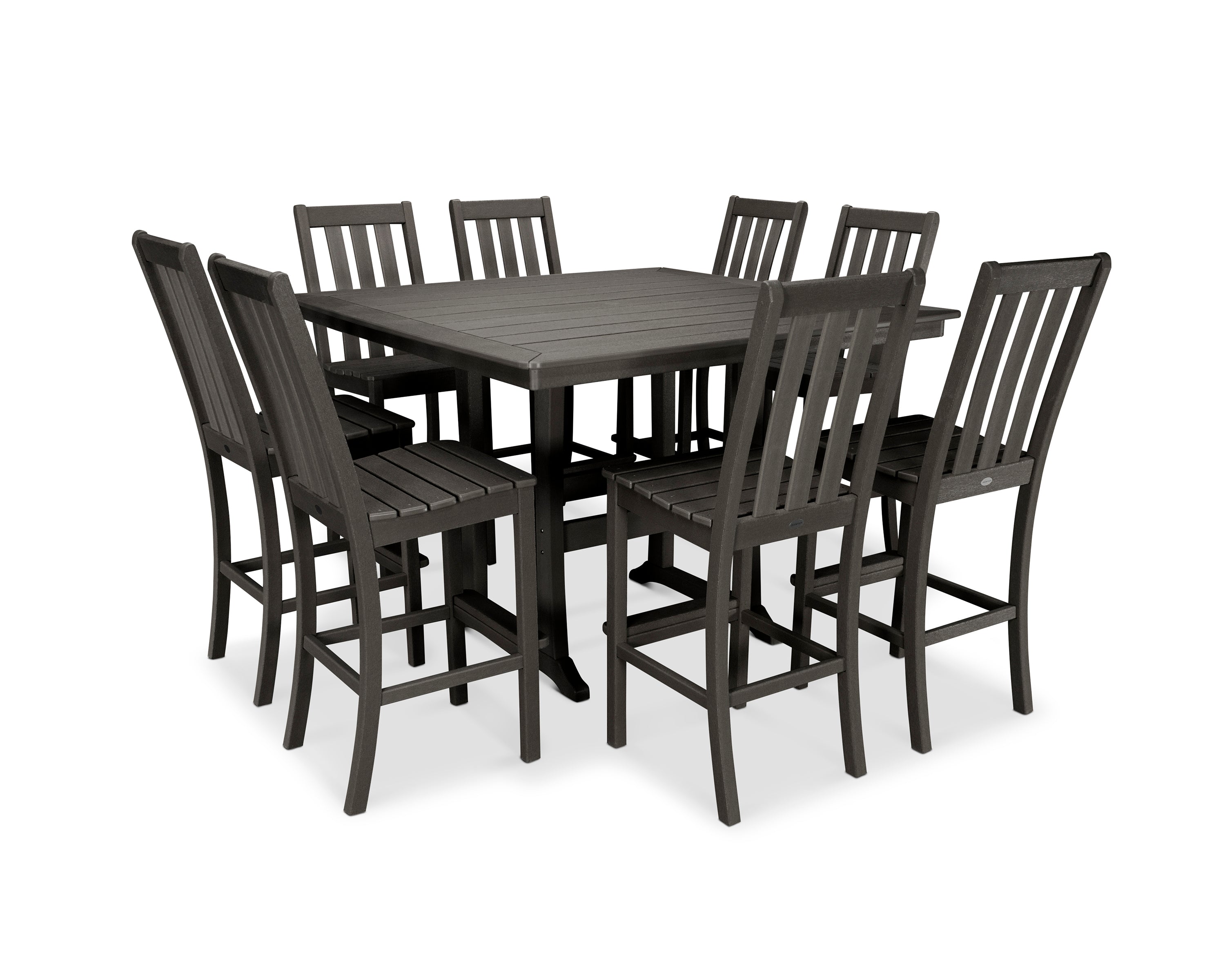 Vineyard 9-Piece Nautical Trestle Bar Set 7