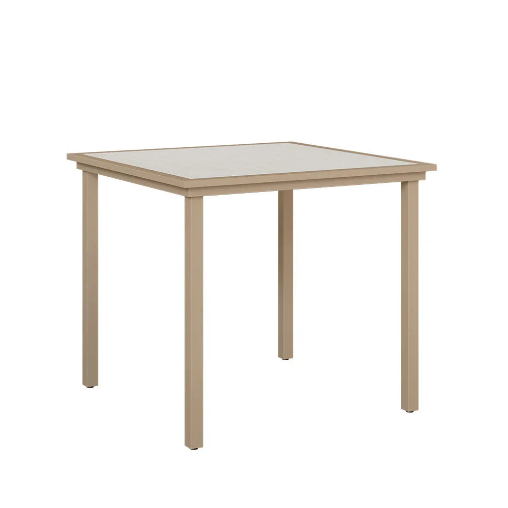 Vida 44" Poly Square Bar Table with Umbrella Hole
