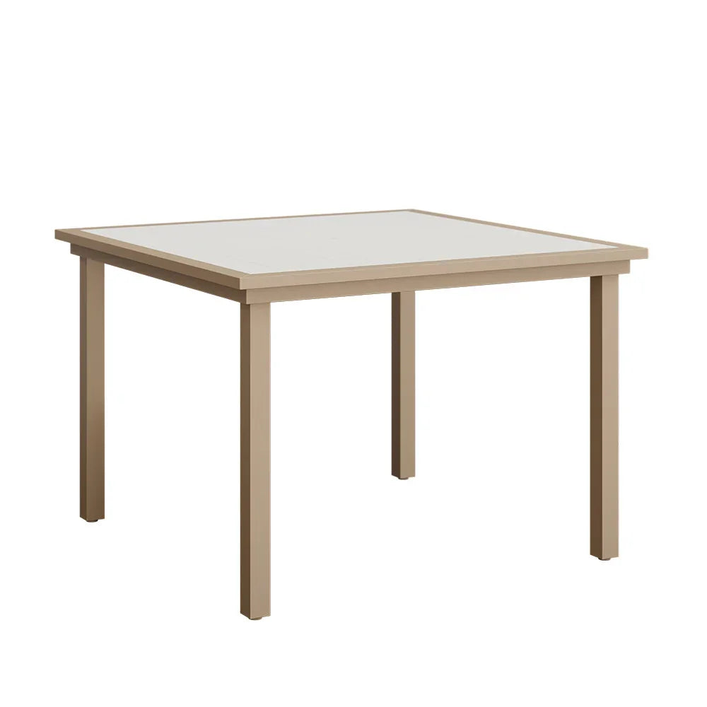 Vida 44" Poly Square Dining Table with Umbrella Hole