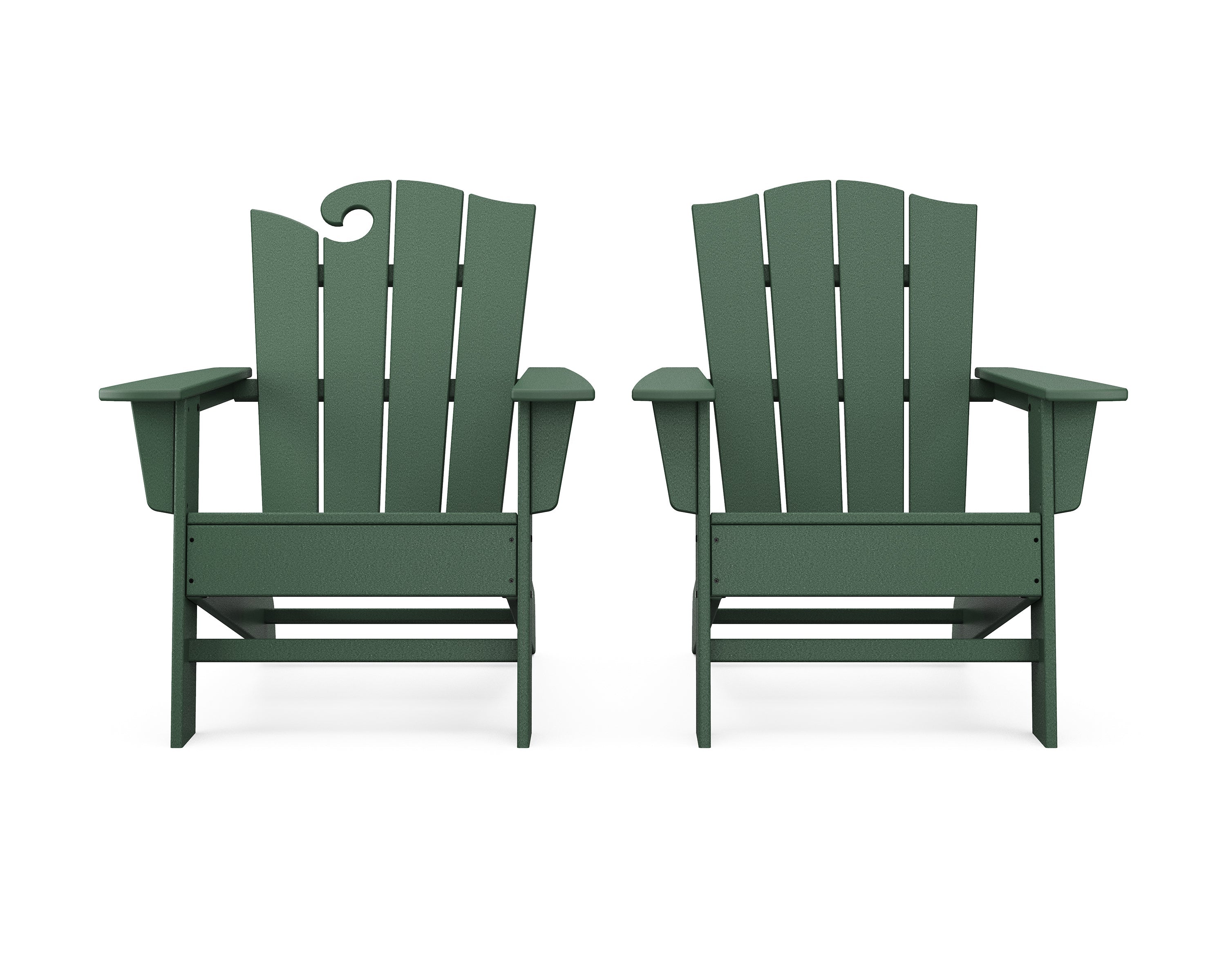 Wave 2-Piece Adirondack Chair Set with The Crest Chair 2