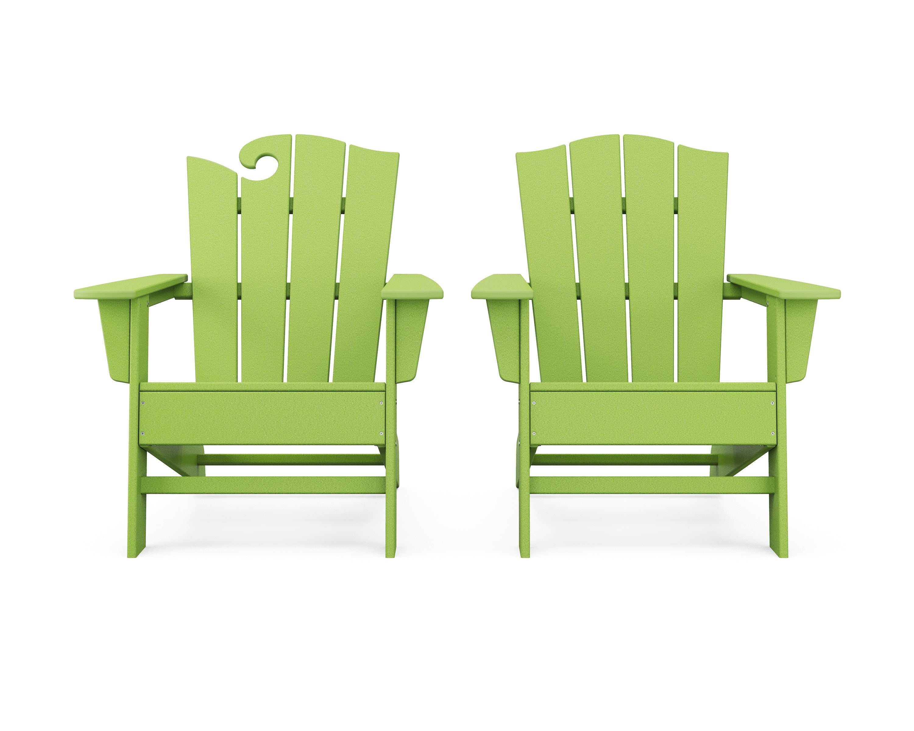 Wave 2-Piece Adirondack Chair Set with The Crest Chair 9