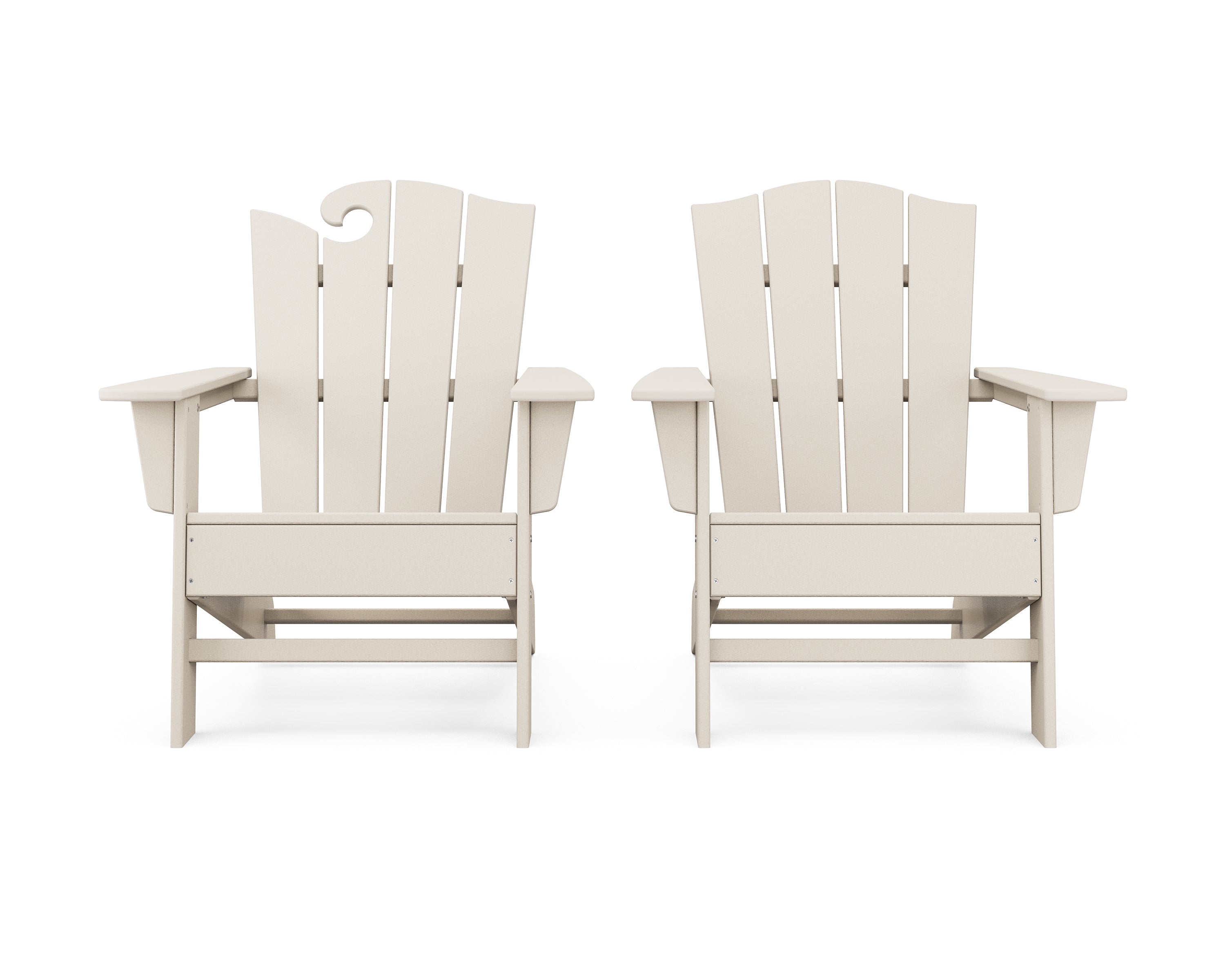 Wave 2-Piece Adirondack Chair Set with The Crest Chair 5