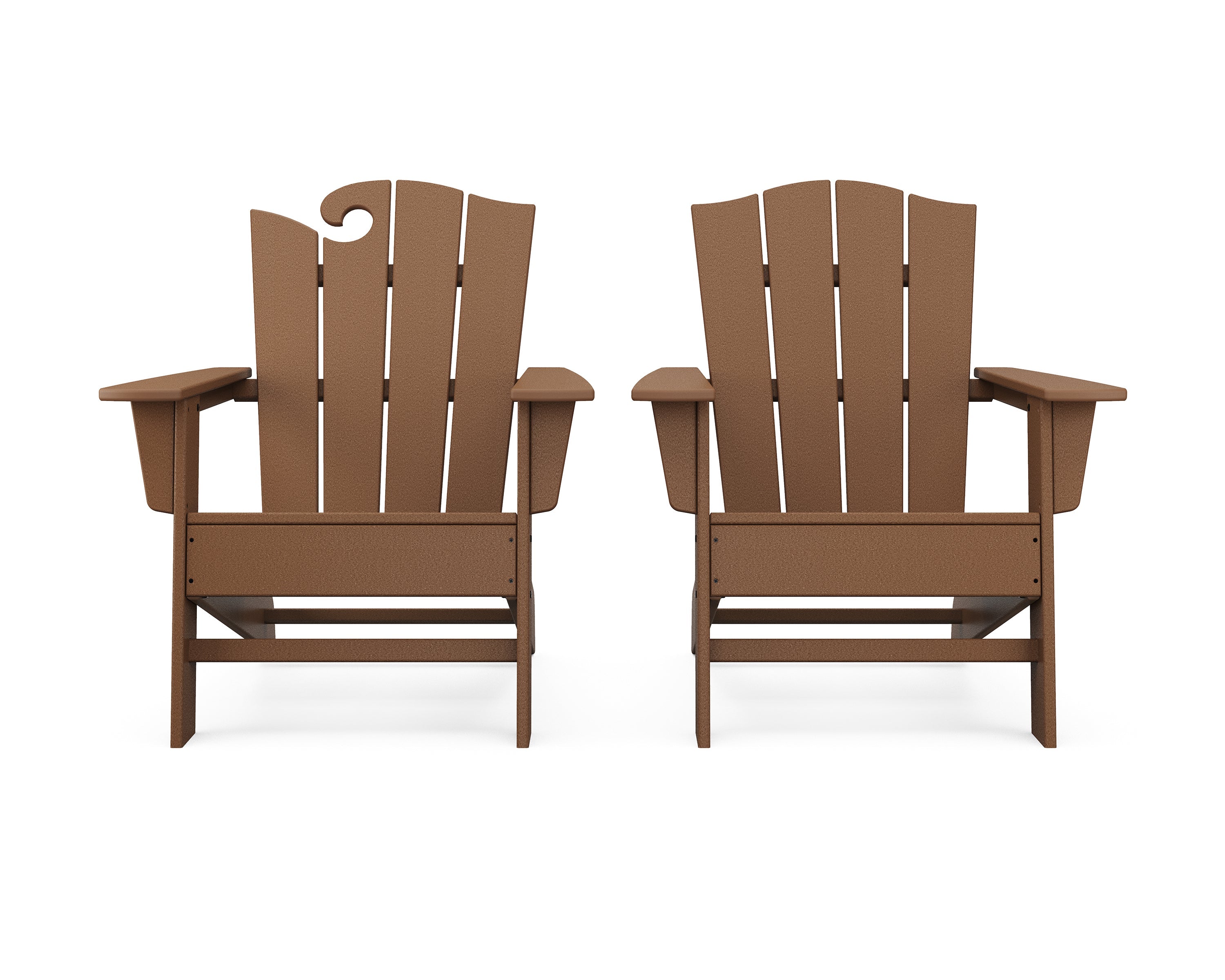 Wave 2-Piece Adirondack Chair Set with The Crest Chair 4